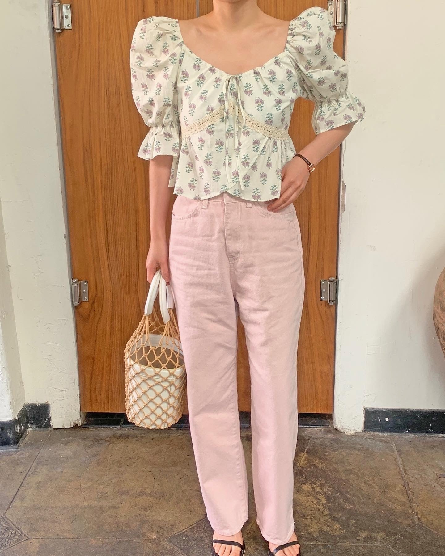 Pink Denim Pants