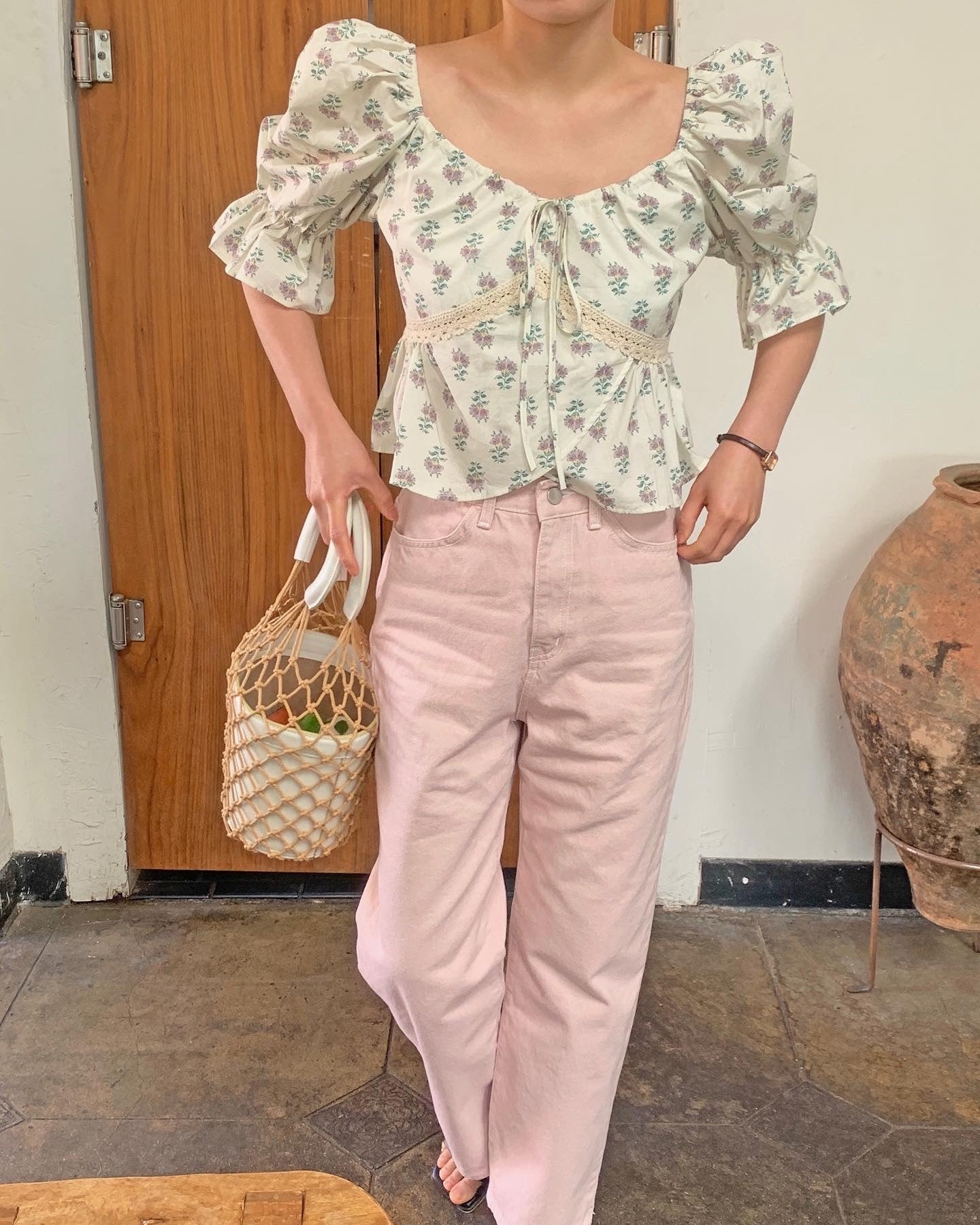 Pink Denim Pants