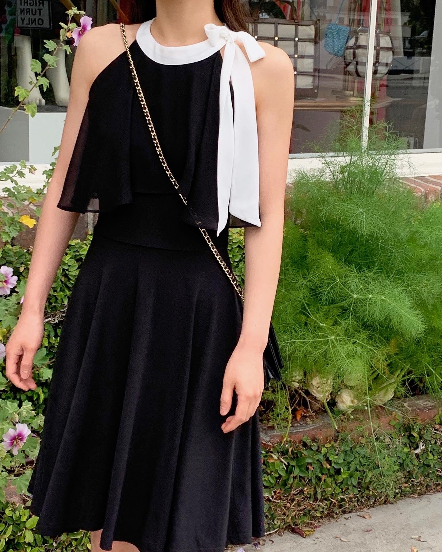 Halter Neck Ribbon Dress