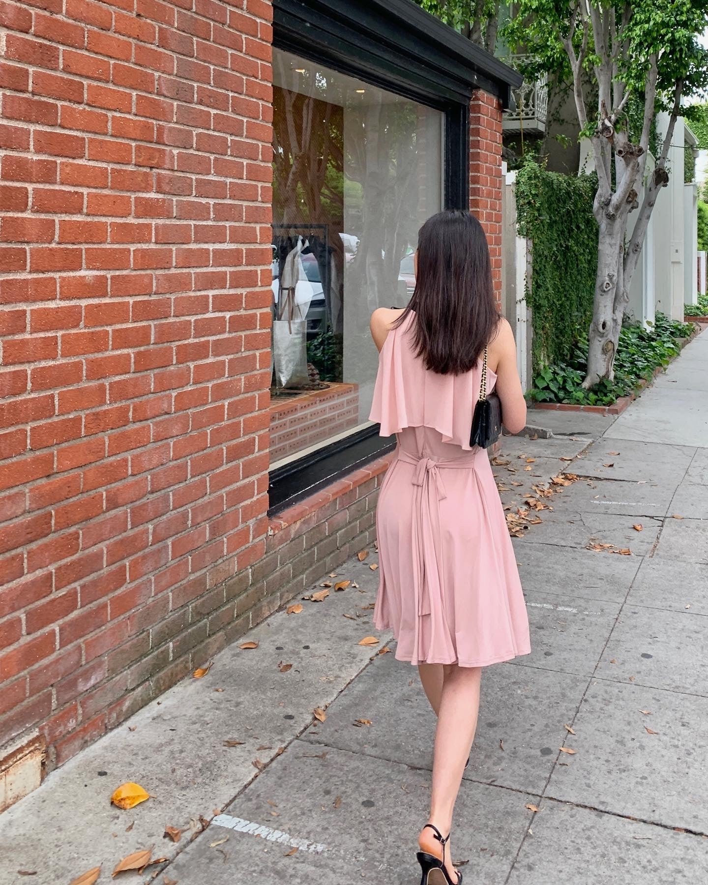 Halter Neck Ribbon Dress