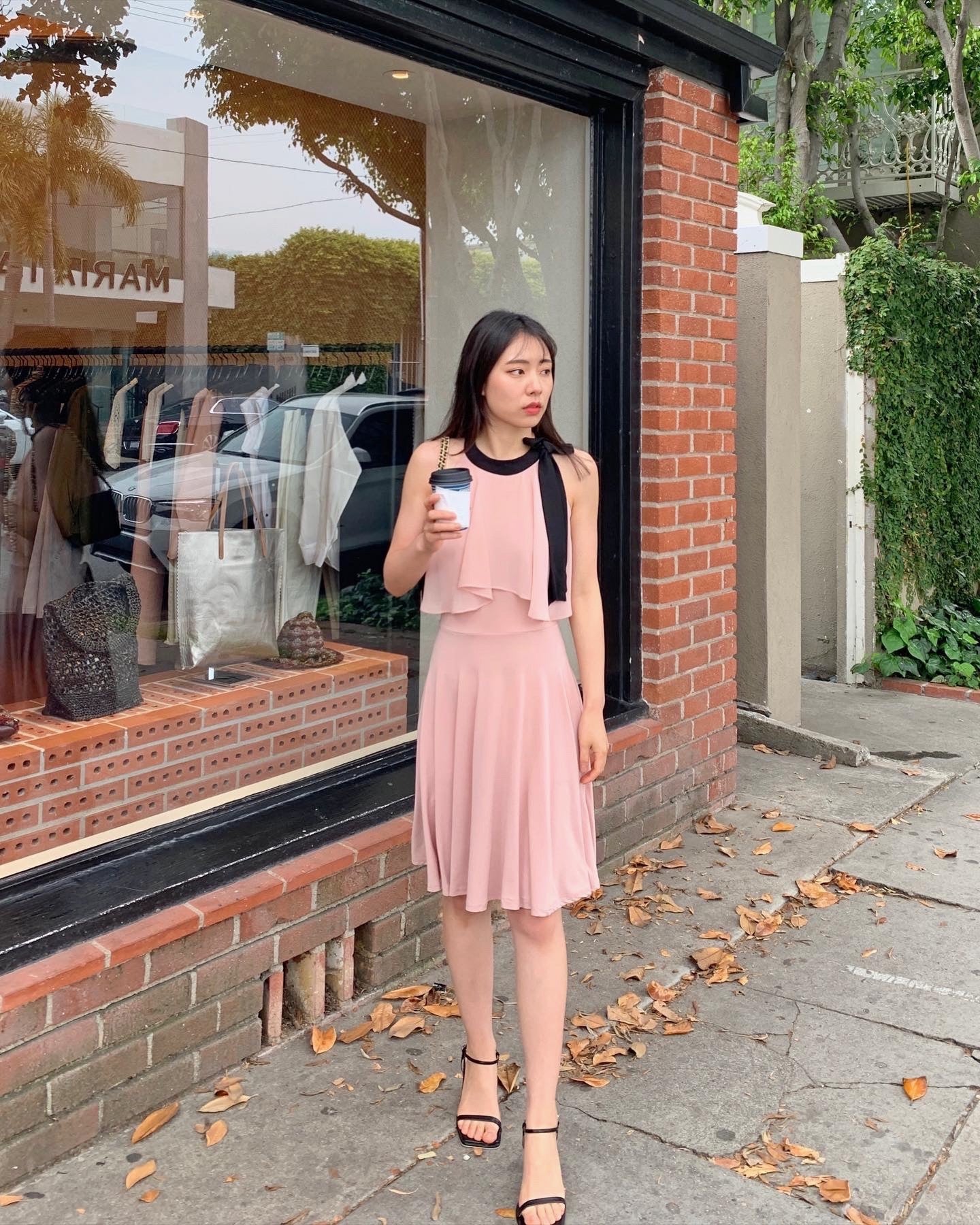 Halter Neck Ribbon Dress