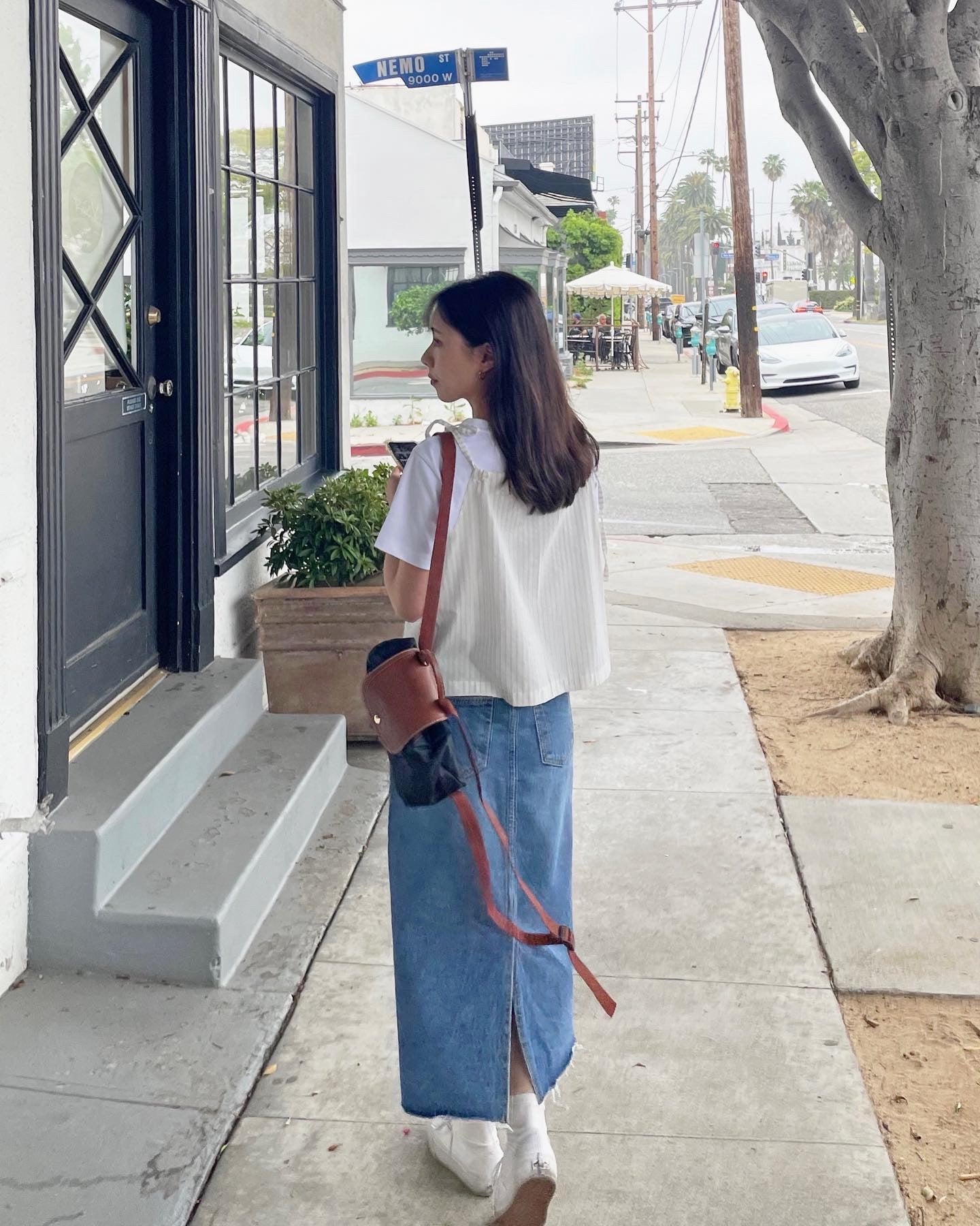 Raw Hem Denim Skirt
