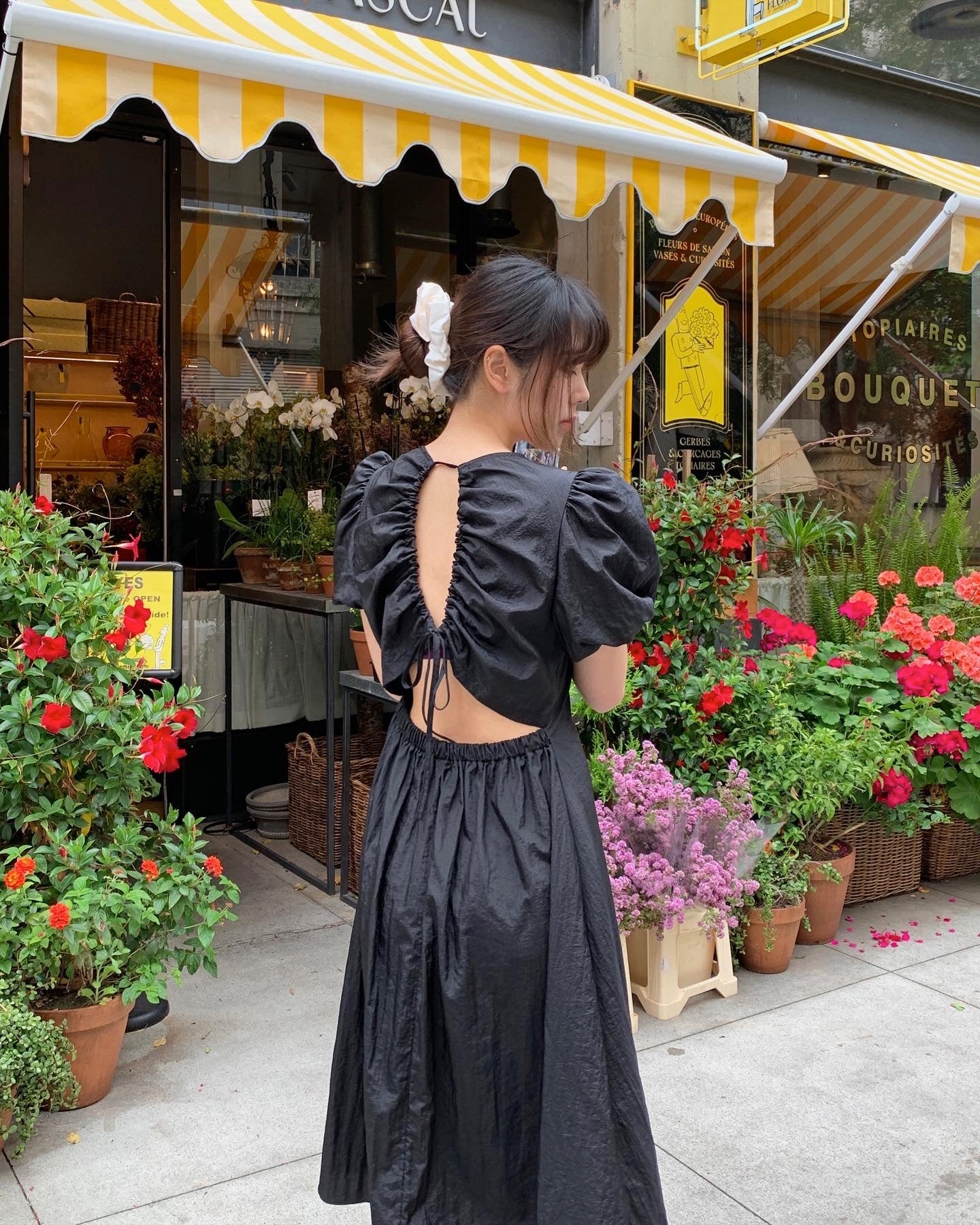 Drawstring Back Dress