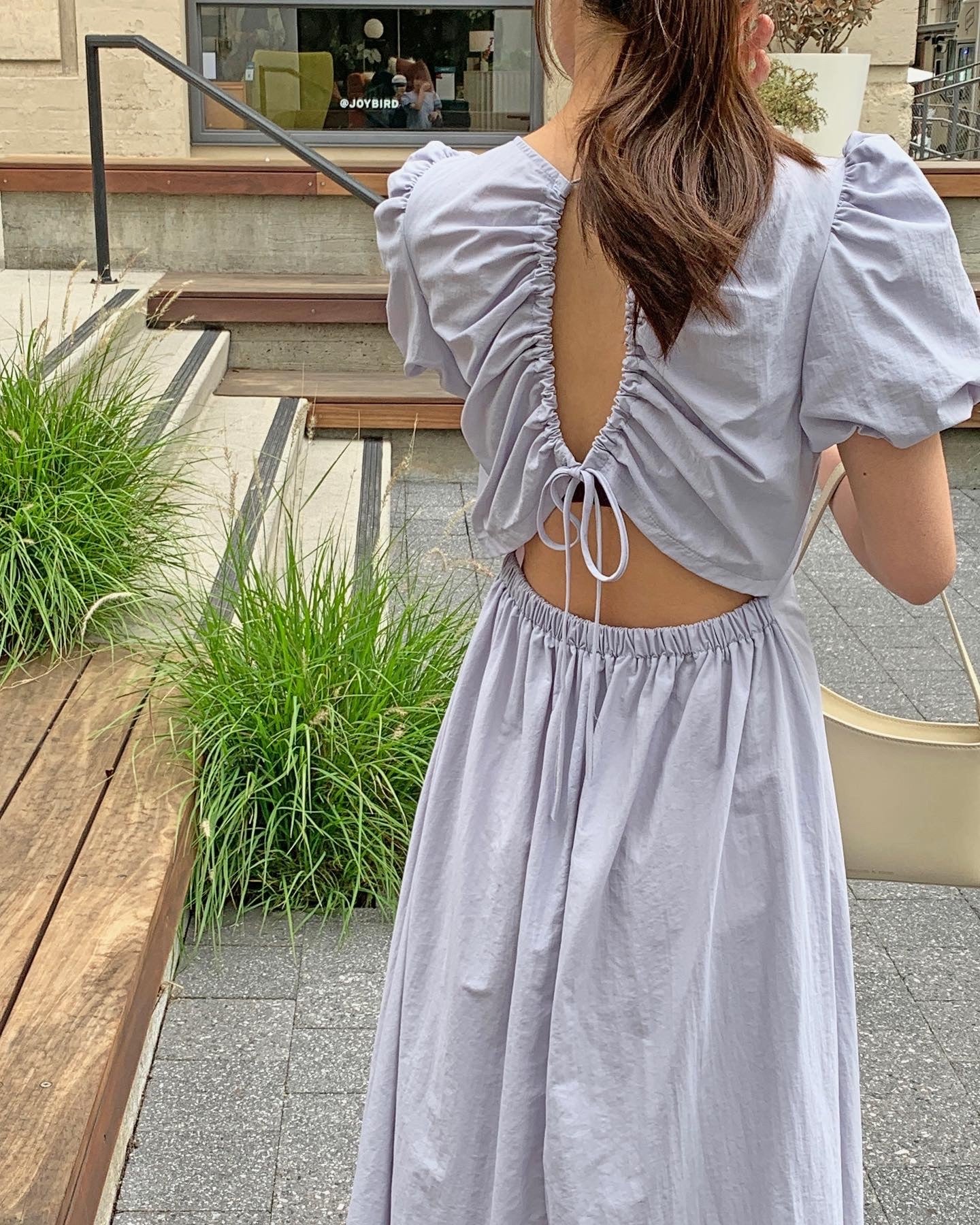 Drawstring Back Dress
