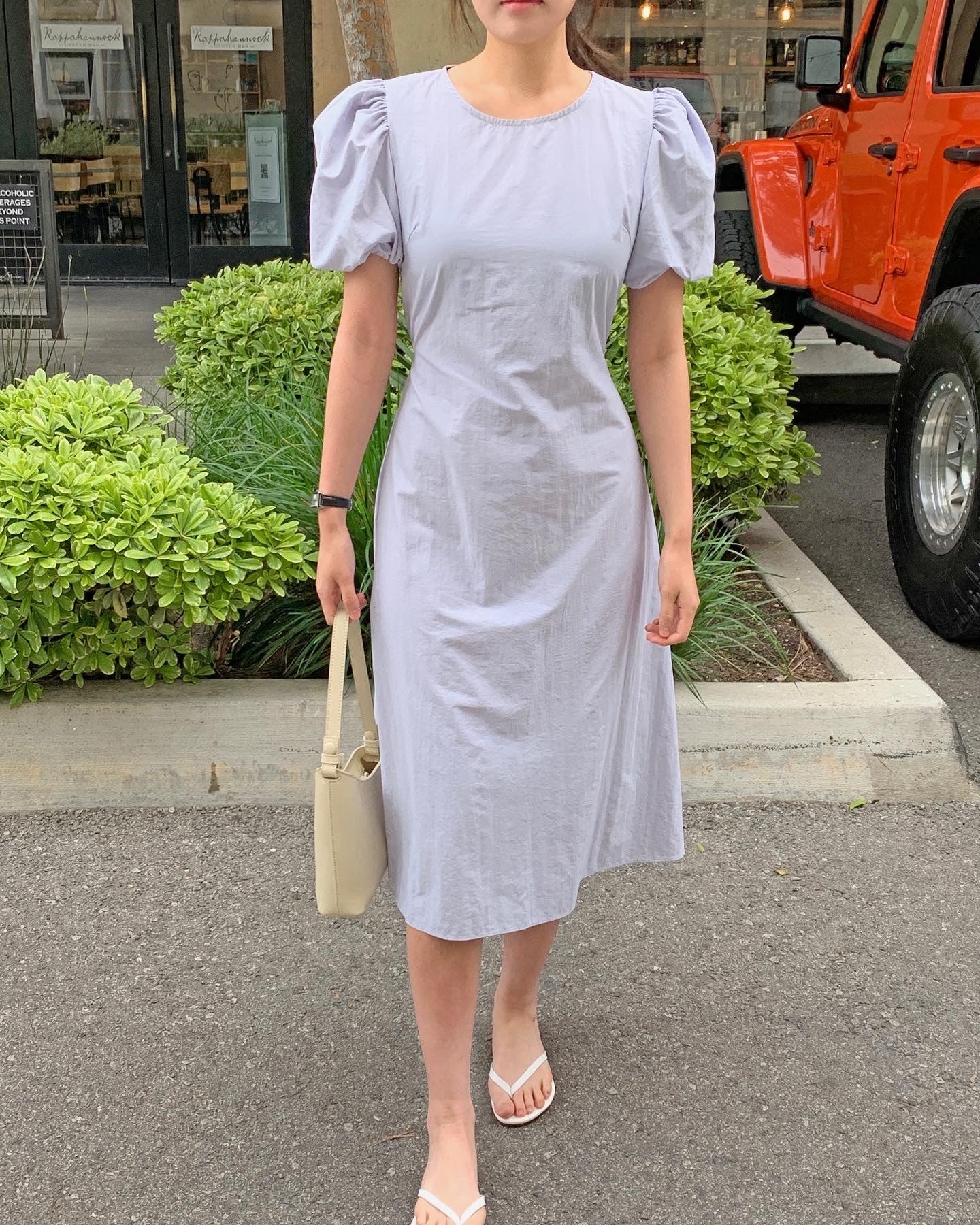 Drawstring Back Dress