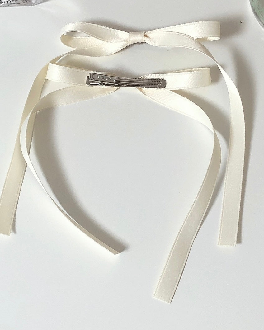 Satin Ribbon Long Hair Pin Set of 2