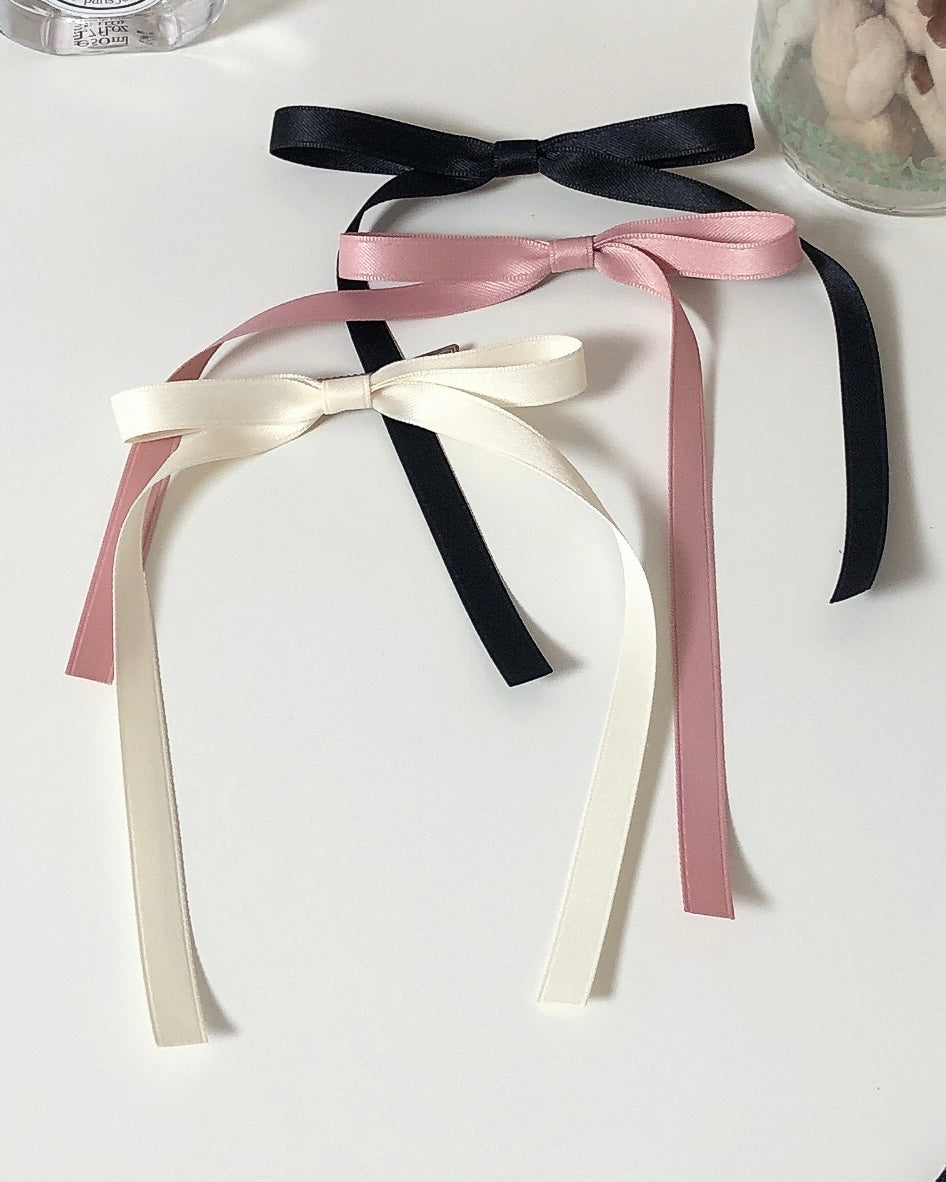 Satin Ribbon Long Hair Pin Set of 2