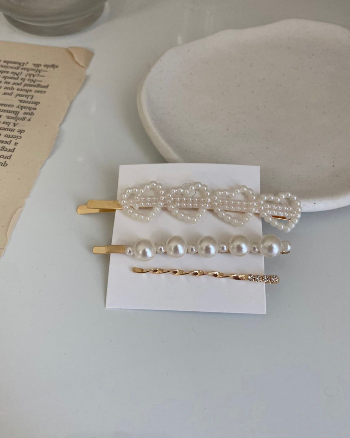 Pearl Hair Pin Set of 3