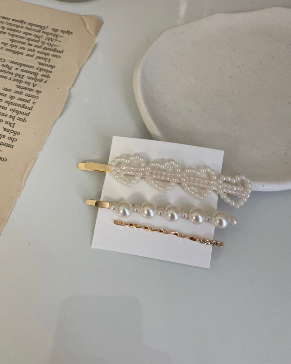 Pearl Hair Pin Set of 3