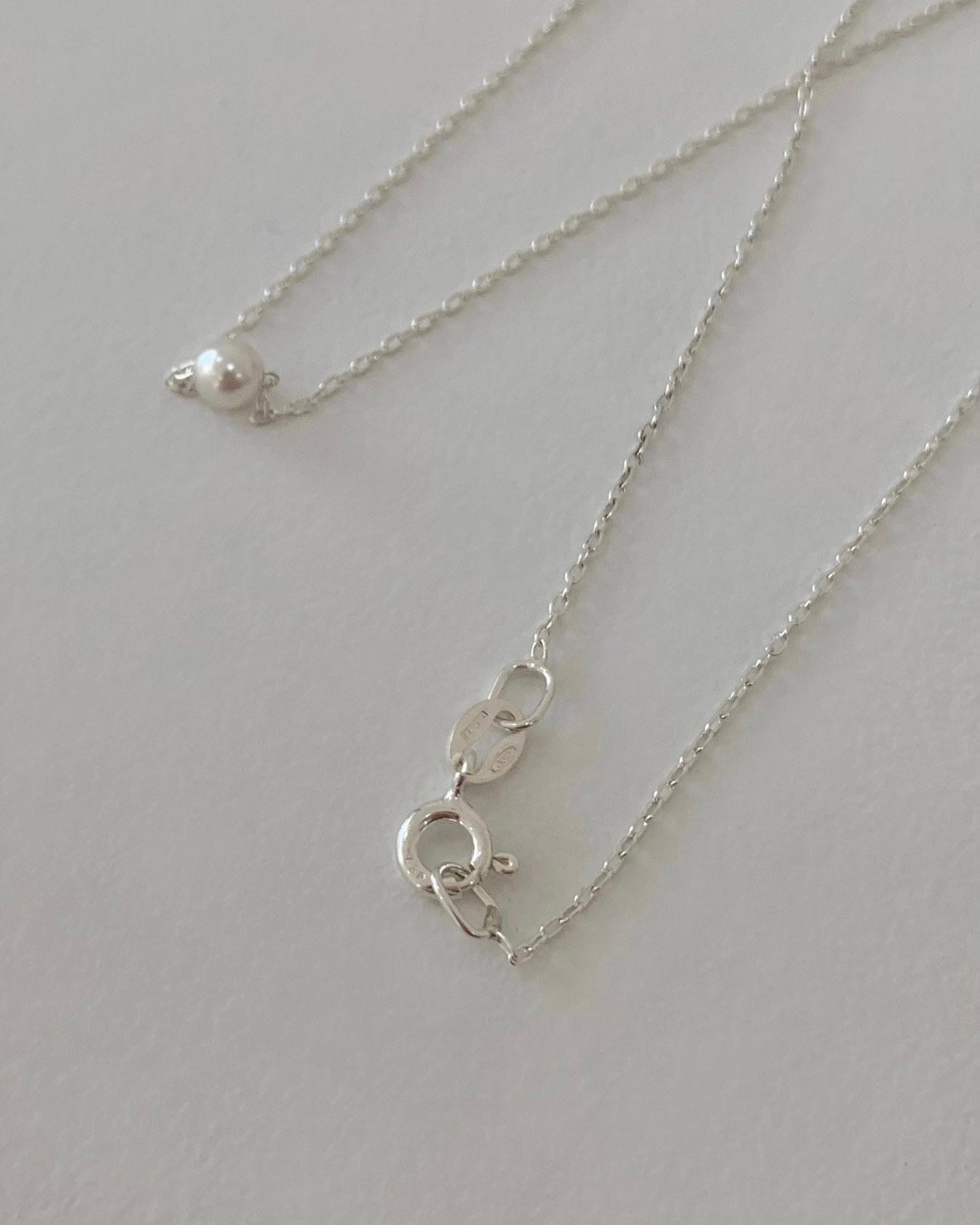 925 Silver Faux Pearl Necklace