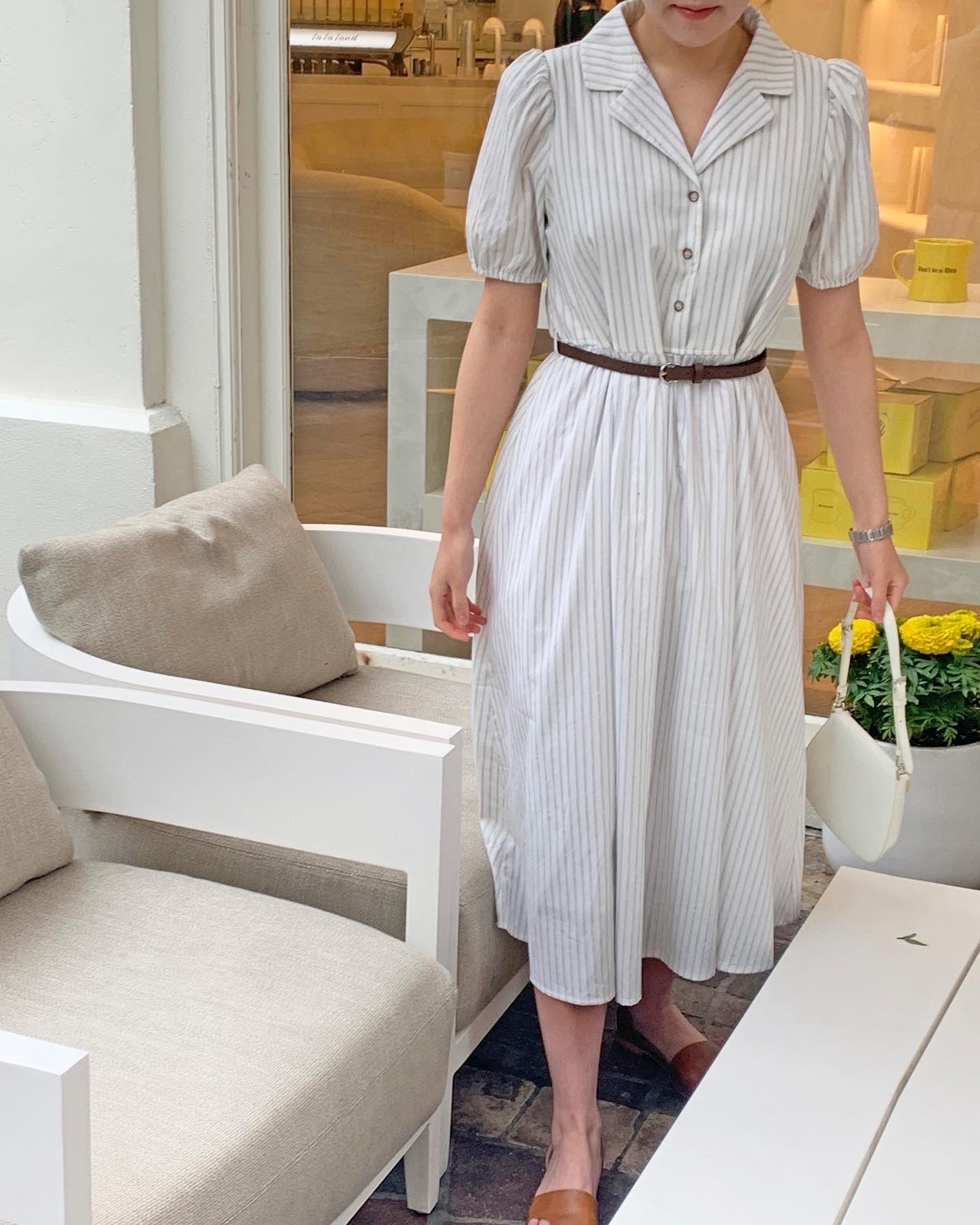 Striped Belt Dress