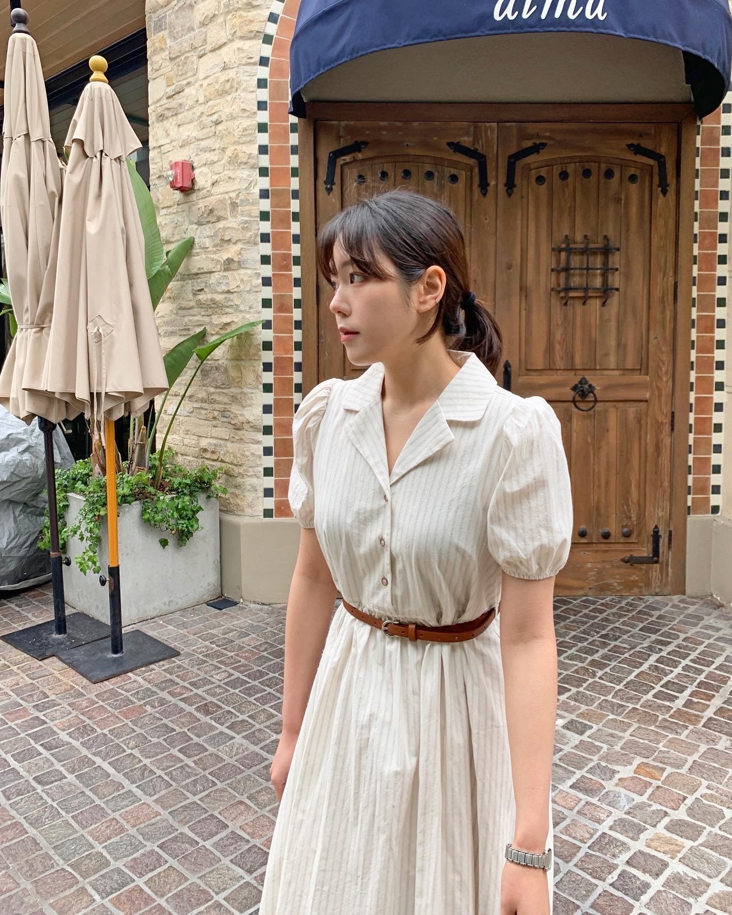 Striped Belt Dress