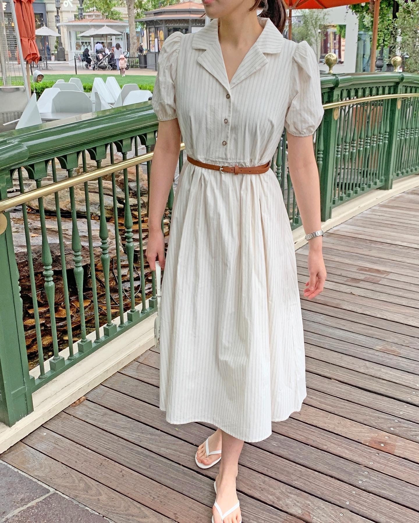 Striped Belt Dress