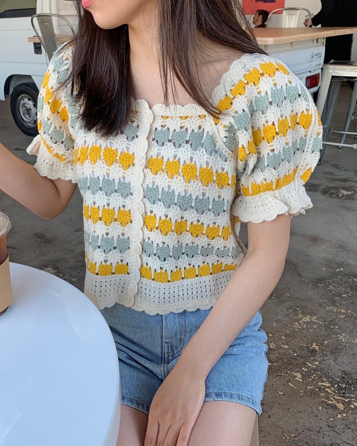 Crochet Cropped Cardigan