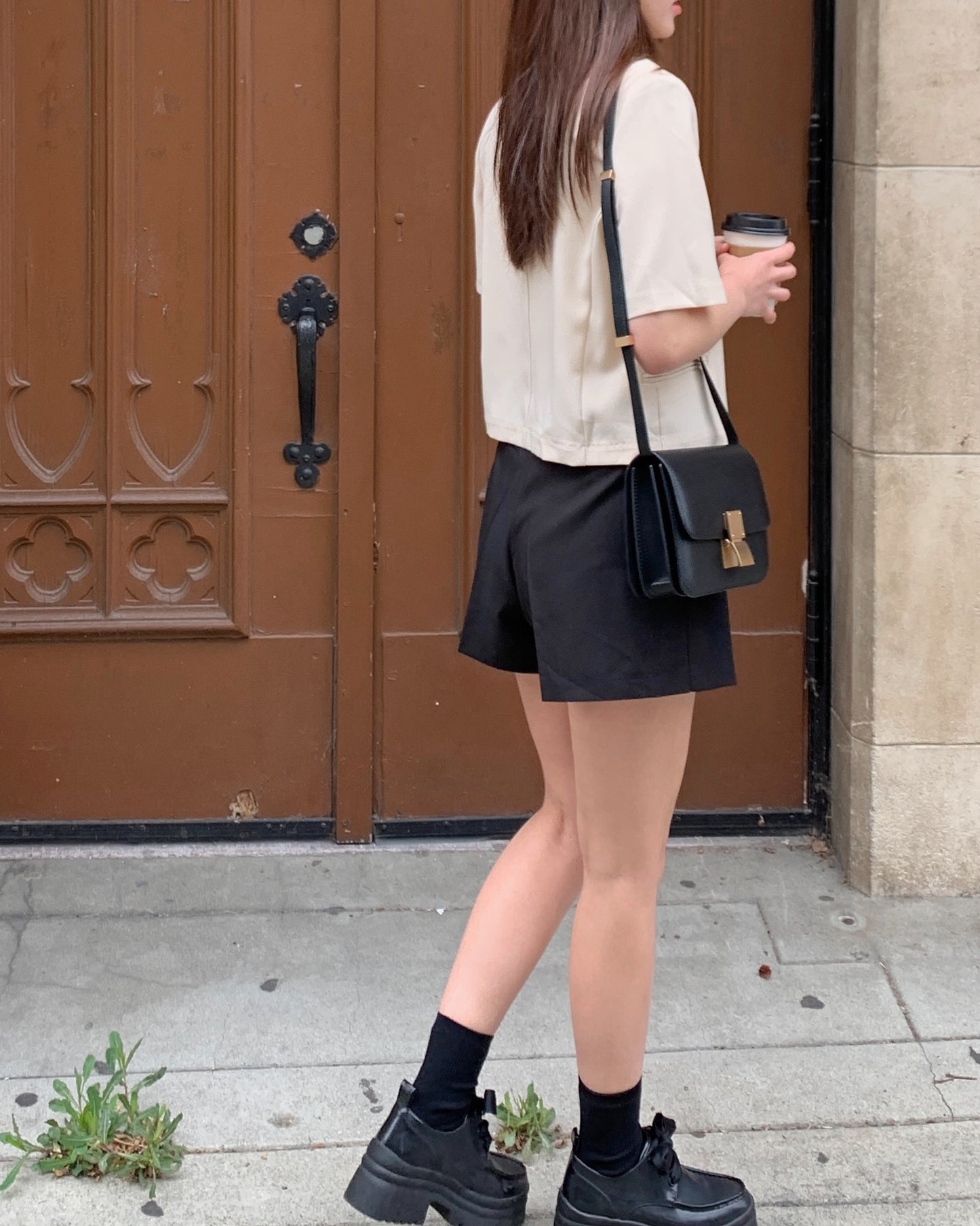 Pintuck Flare Short