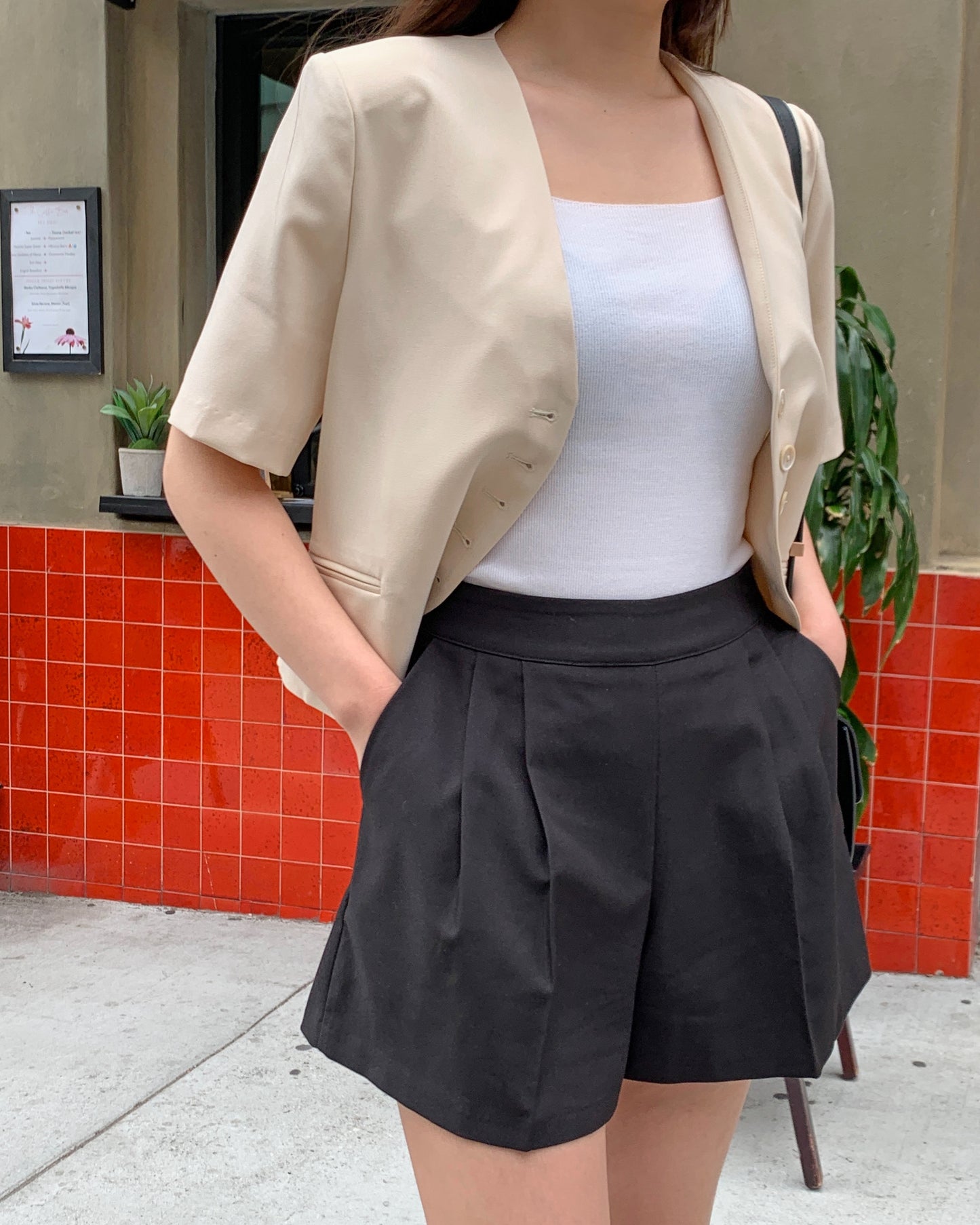 Pintuck Flare Short
