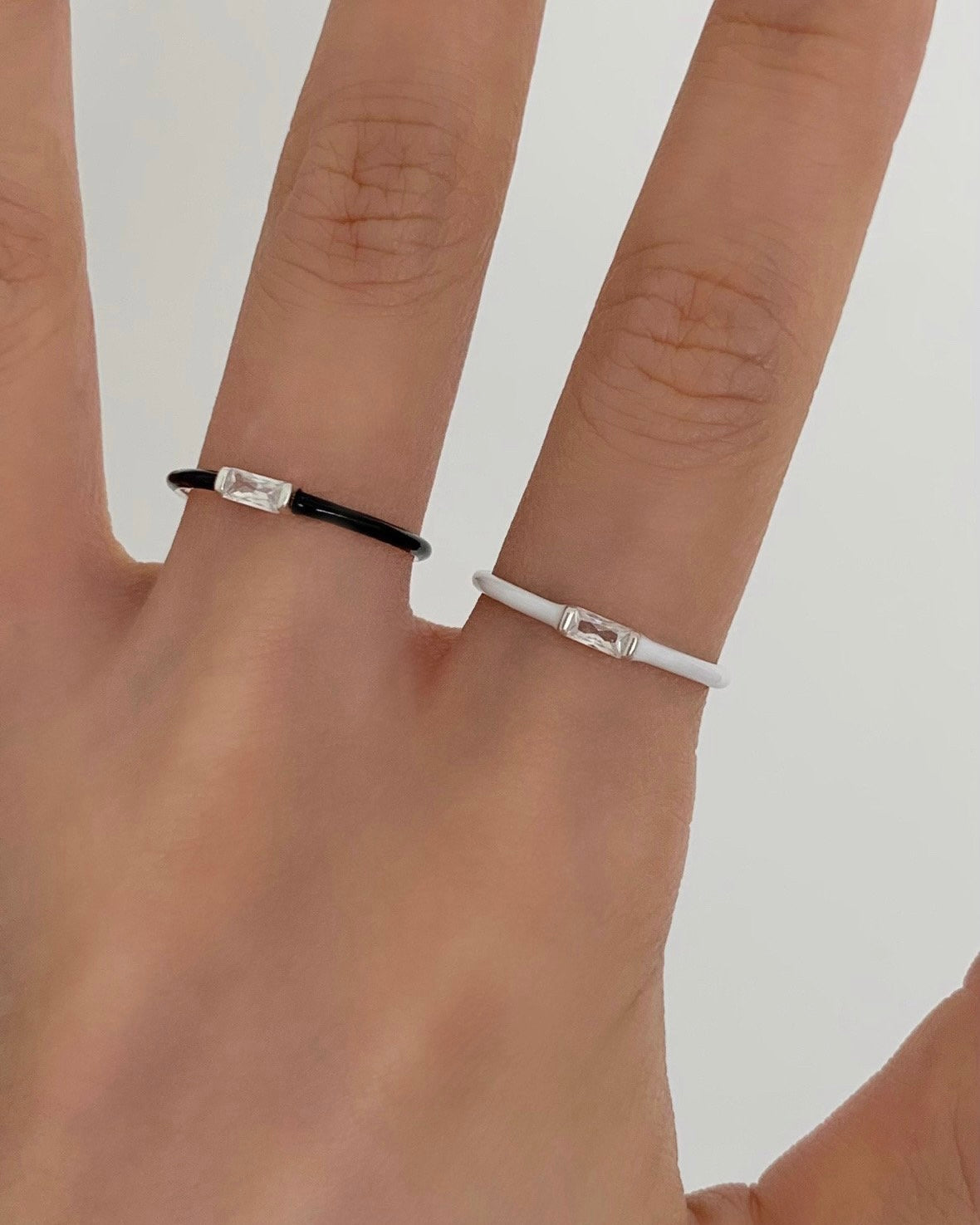 925 Silver Epoxy Colored Ring