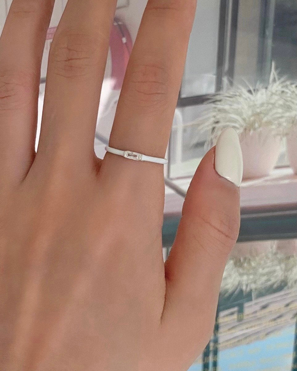 925 Silver Epoxy Colored Ring