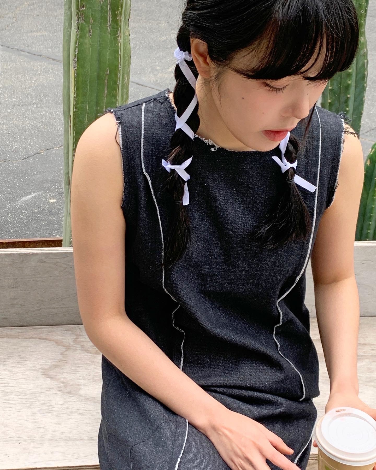 Raw Hem Maxi Dress