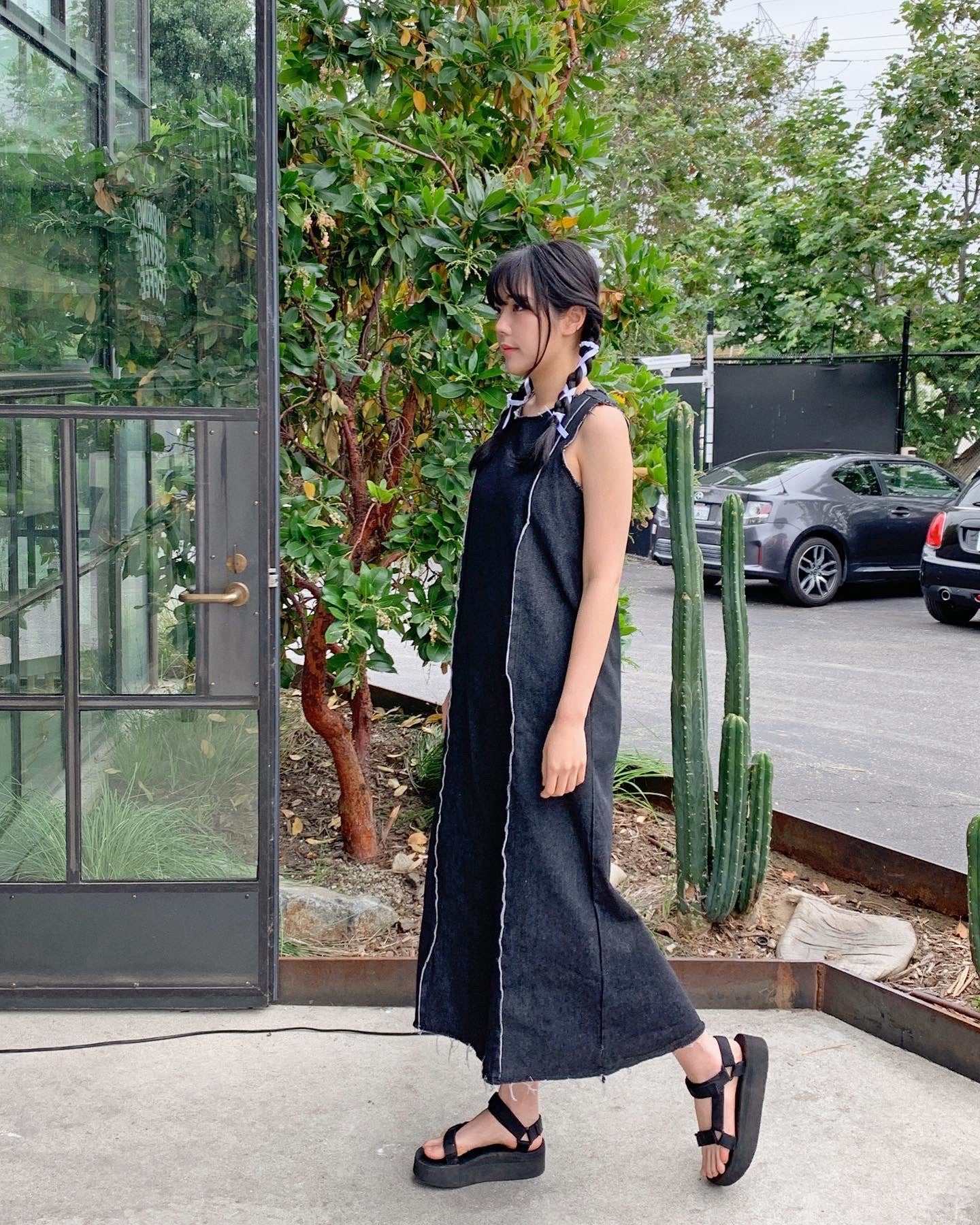 Raw Hem Maxi Dress