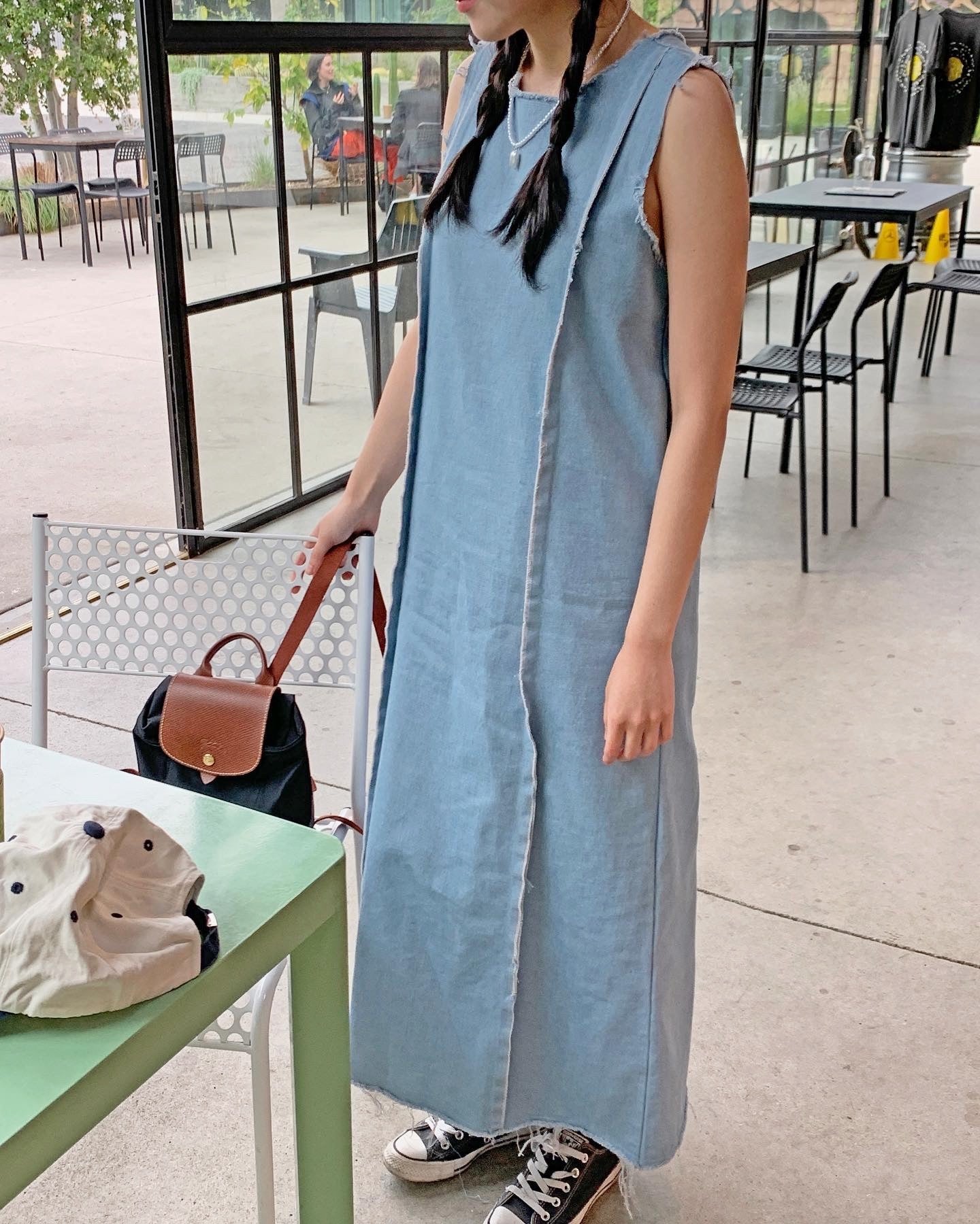 Raw Hem Maxi Dress