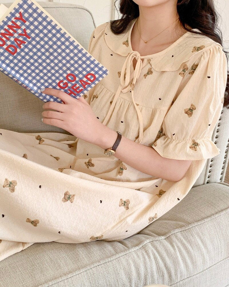 Bear and Heart Couple Pajama Set