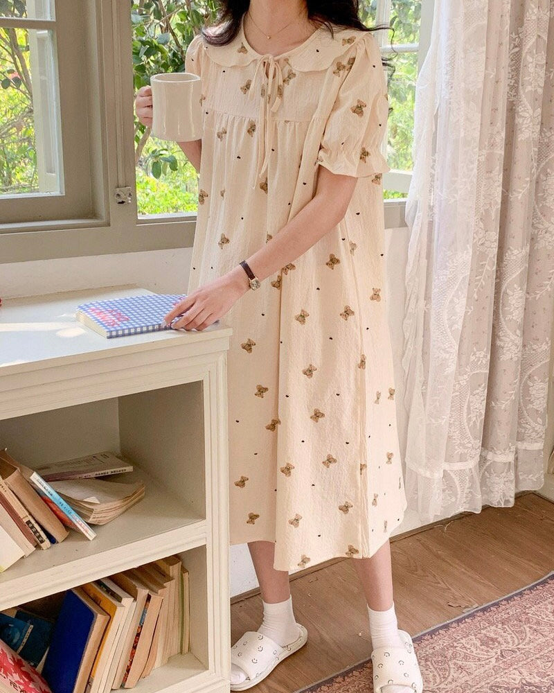Bear and Heart Couple Pajama Set