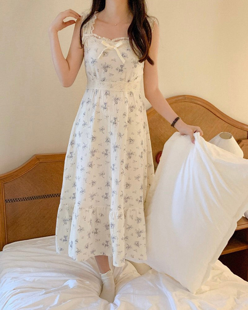 Lace Floral Pajama Dress