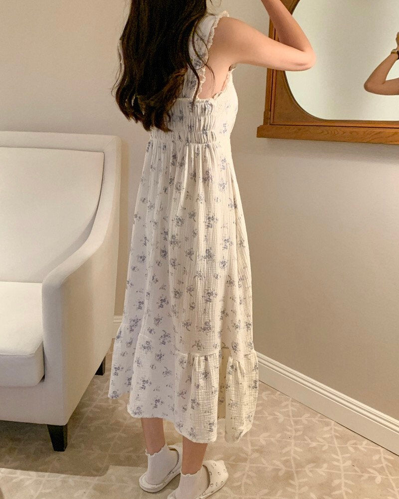 Lace Floral Pajama Dress