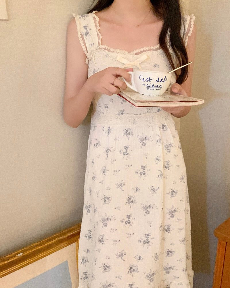 Lace Floral Pajama Dress