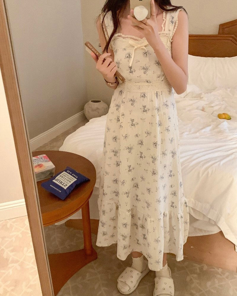 Lace Floral Pajama Dress