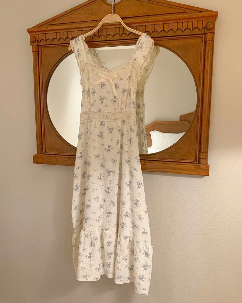 Lace Floral Pajama Dress