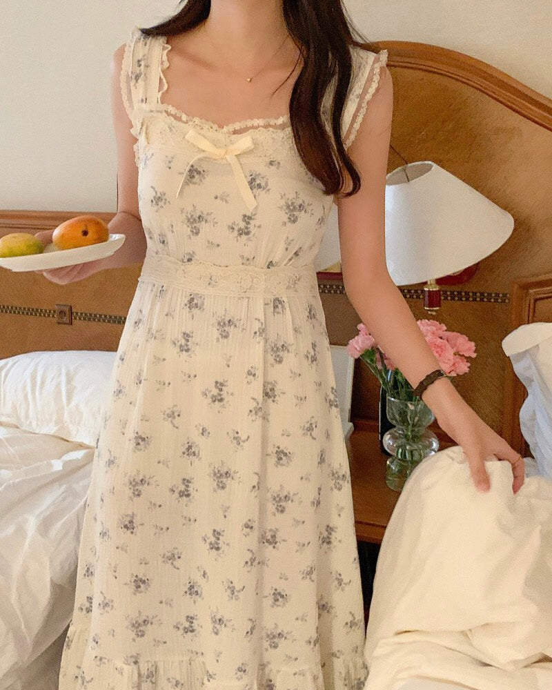 Lace Floral Pajama Dress