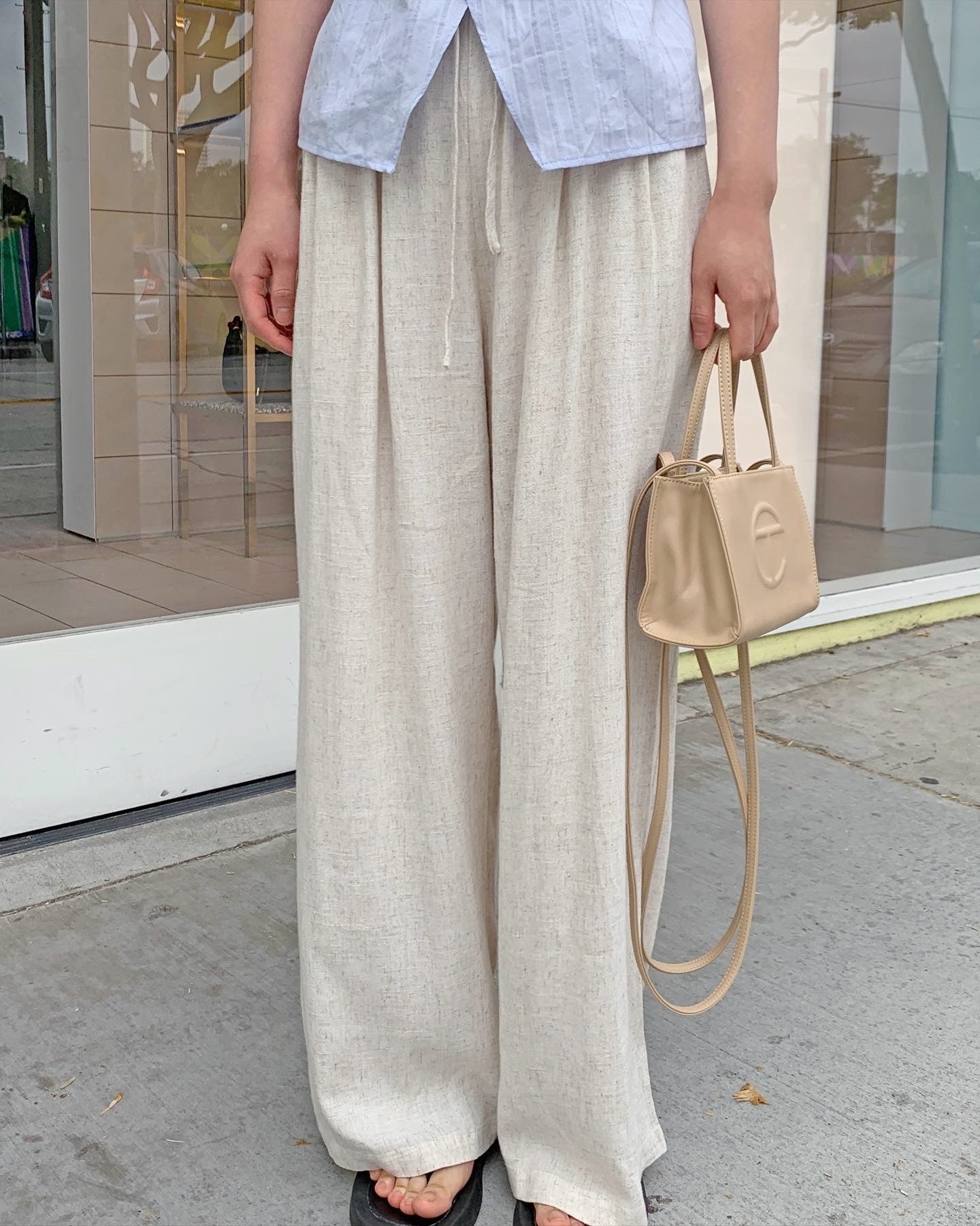Wide Leg Linen Pants