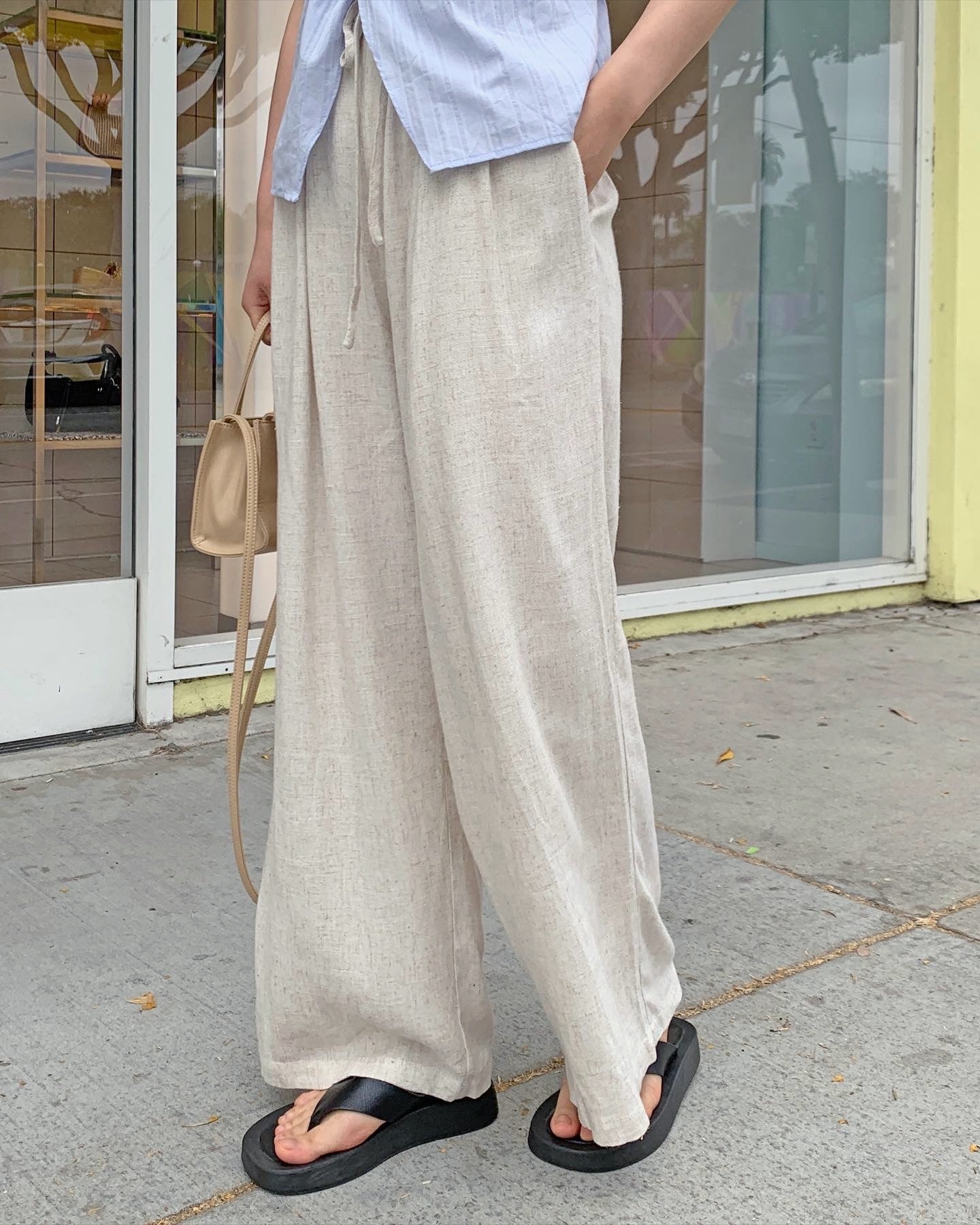 Wide Leg Linen Pants