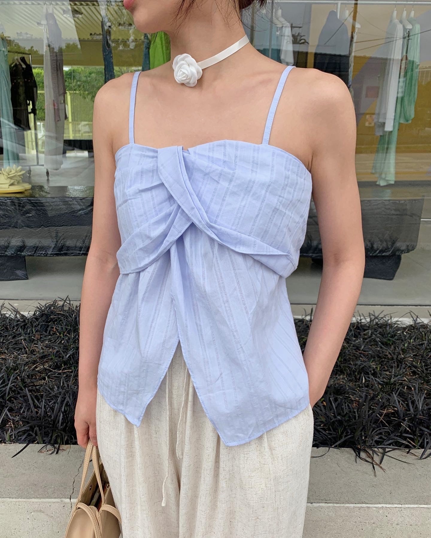 Slit Twist Tank Top