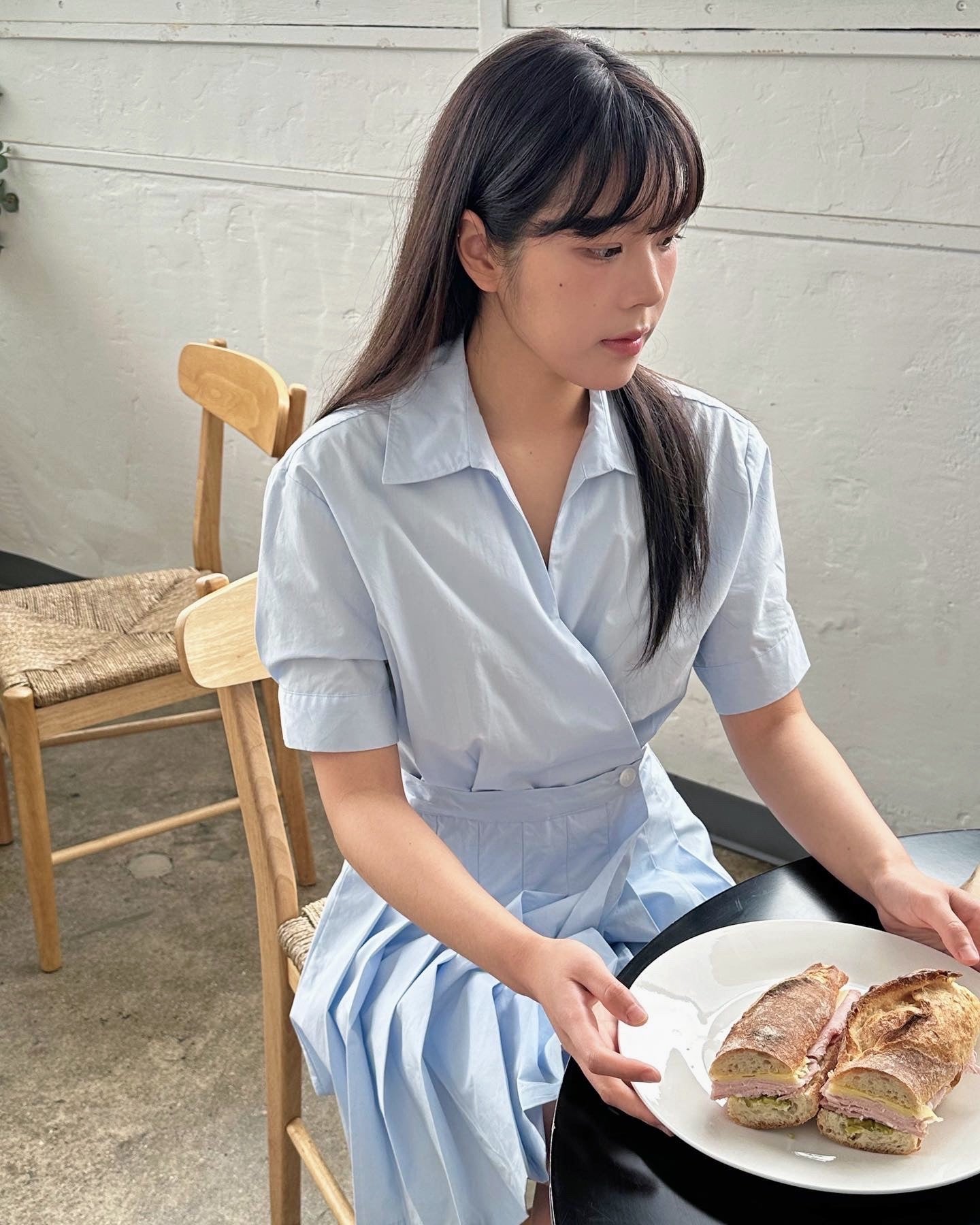 Pleated Wrap Dress