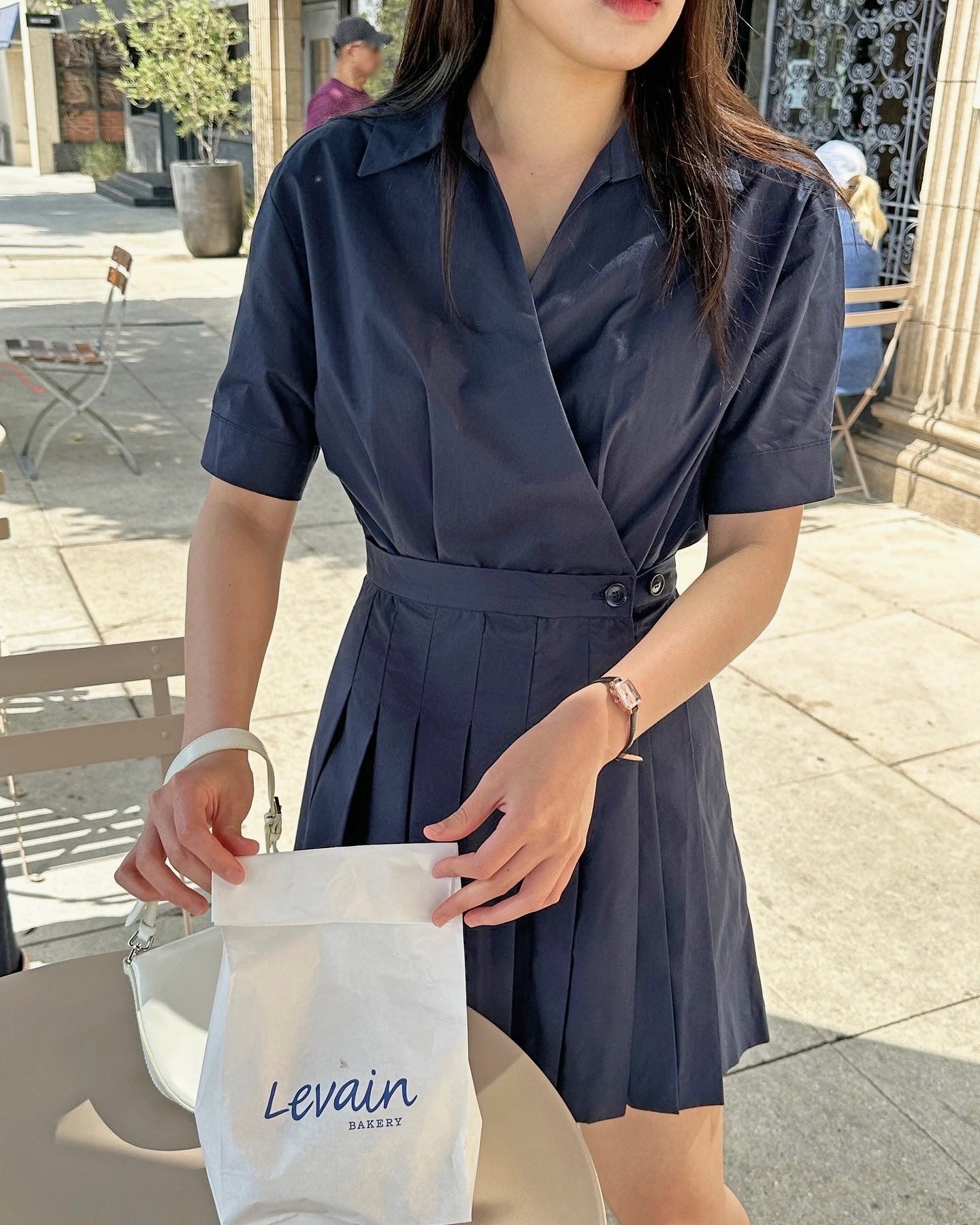 Pleated Wrap Dress