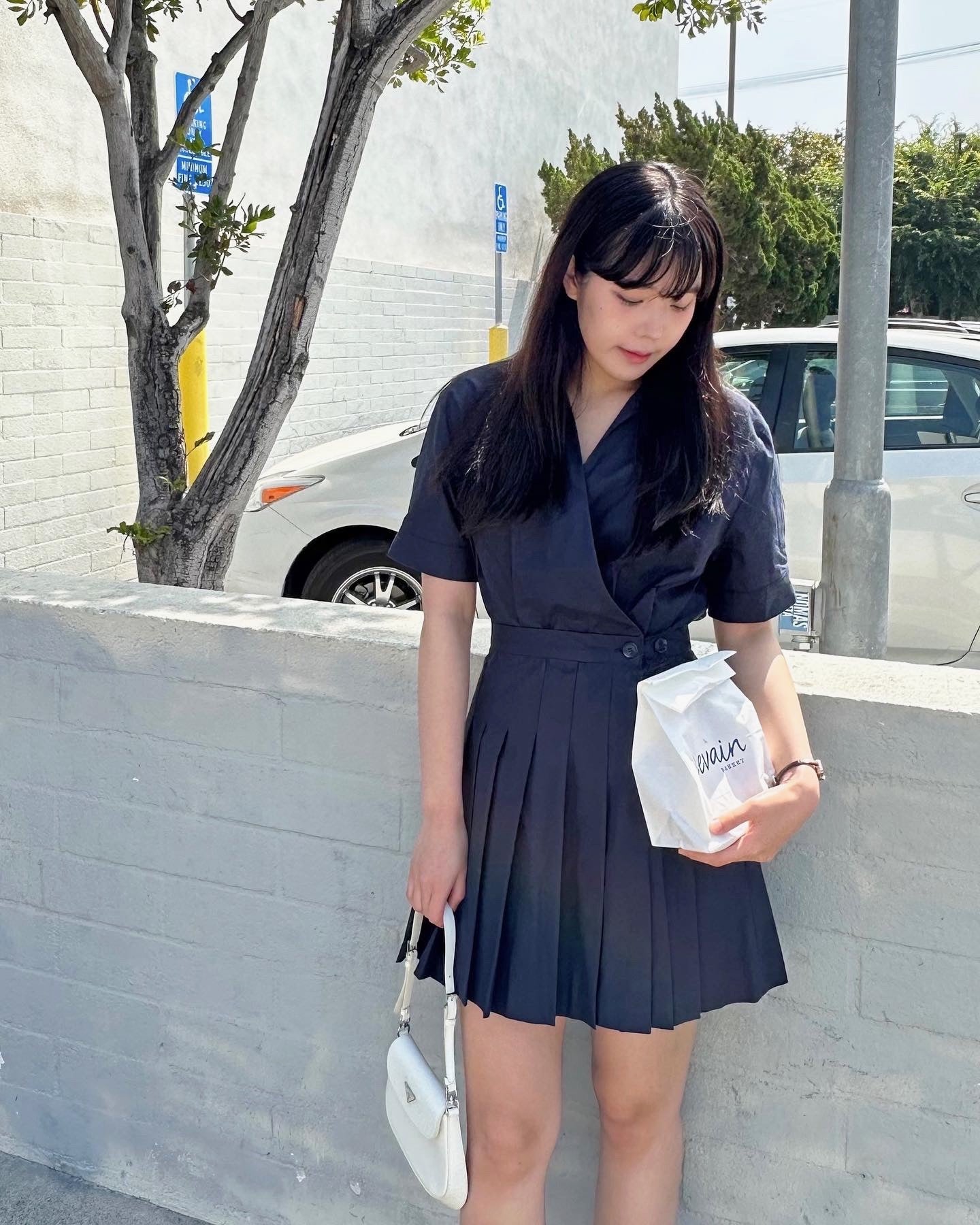 Pleated Wrap Dress