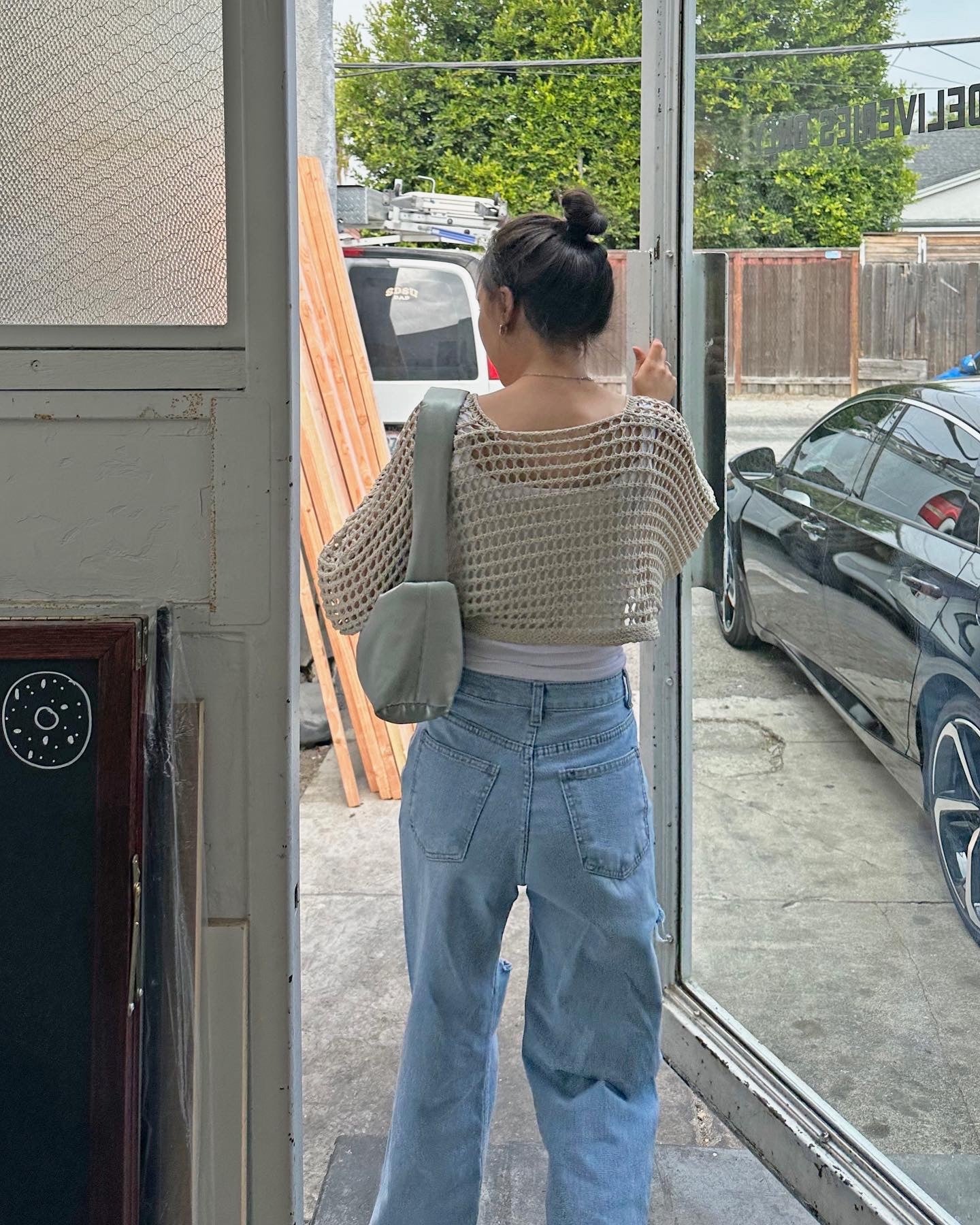 Fishnet Bolero Cardigan