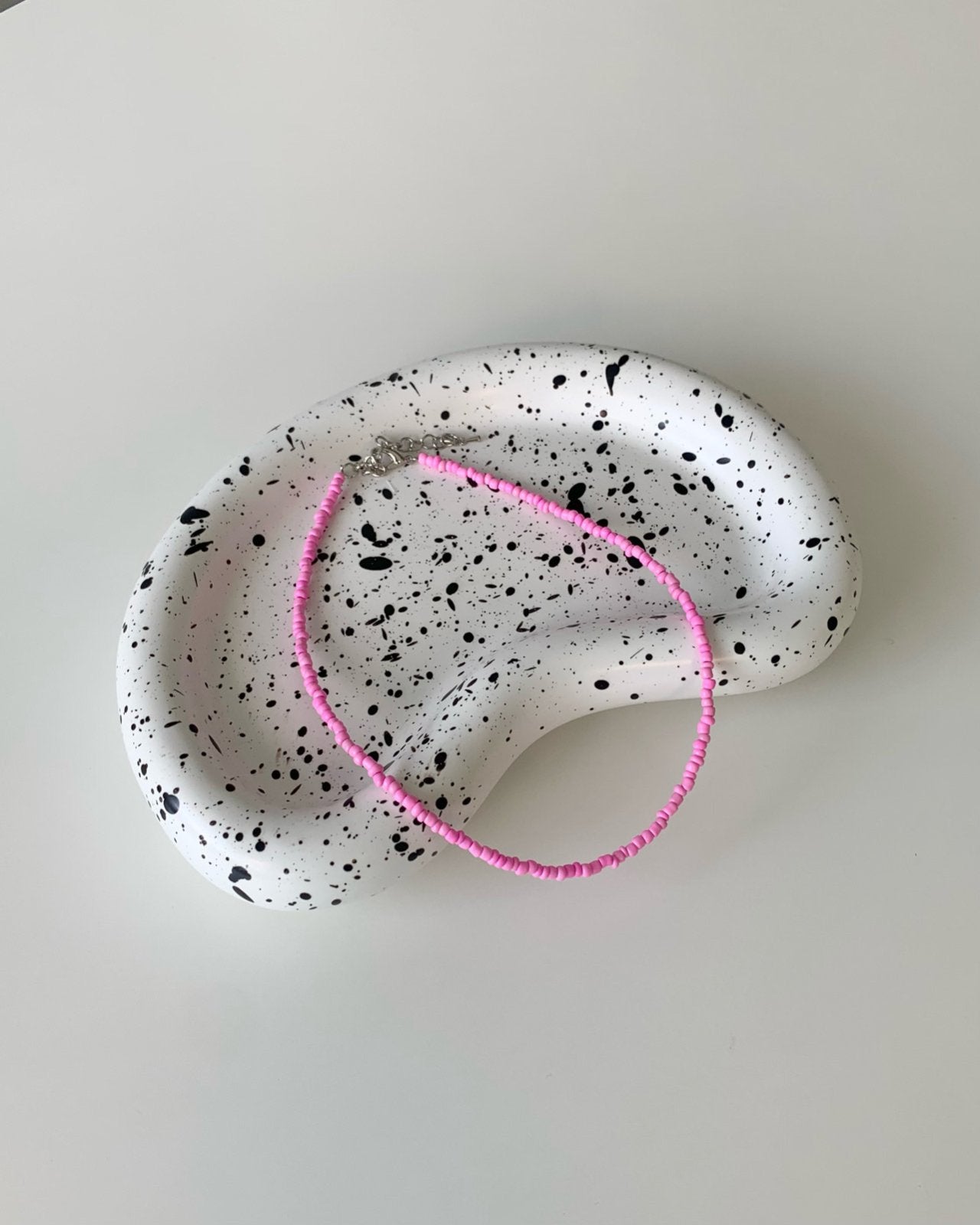 Hot Pink Beads Necklace