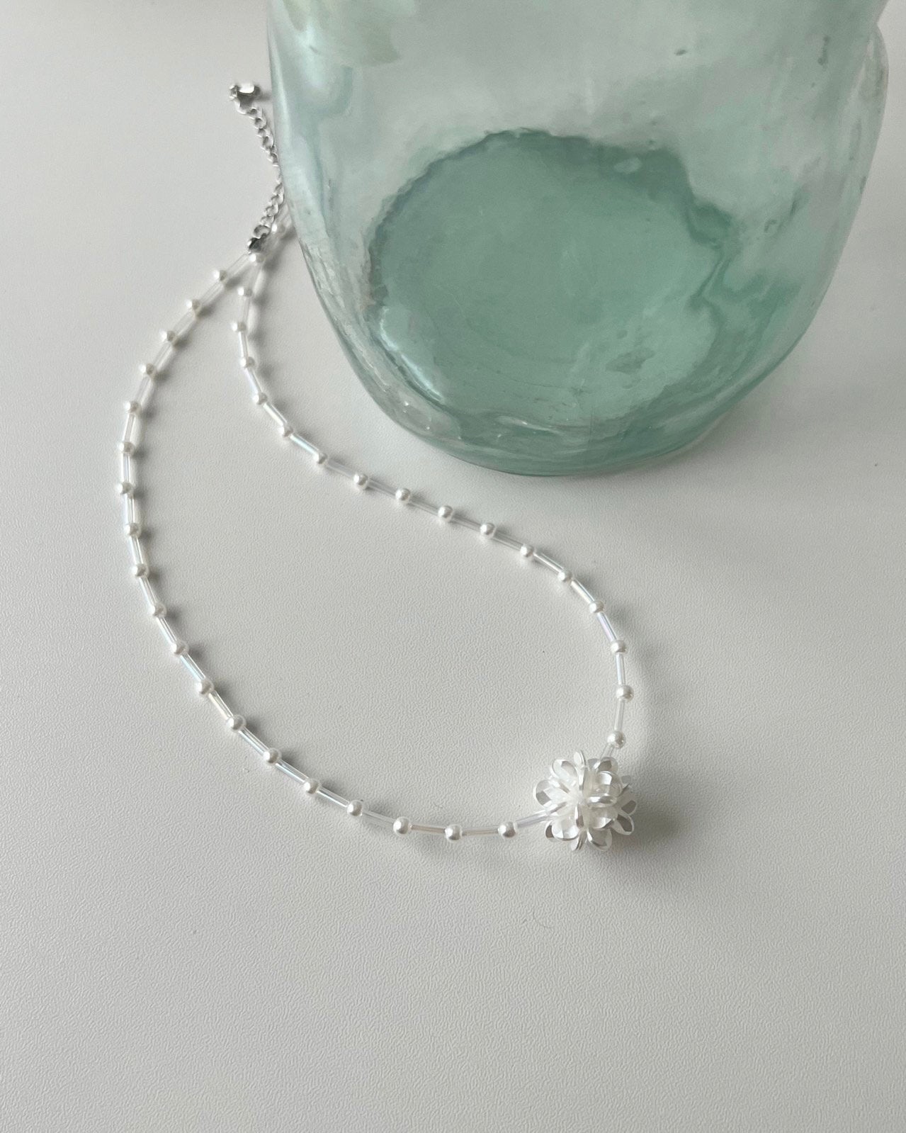 Aurora Beads Flower Necklace