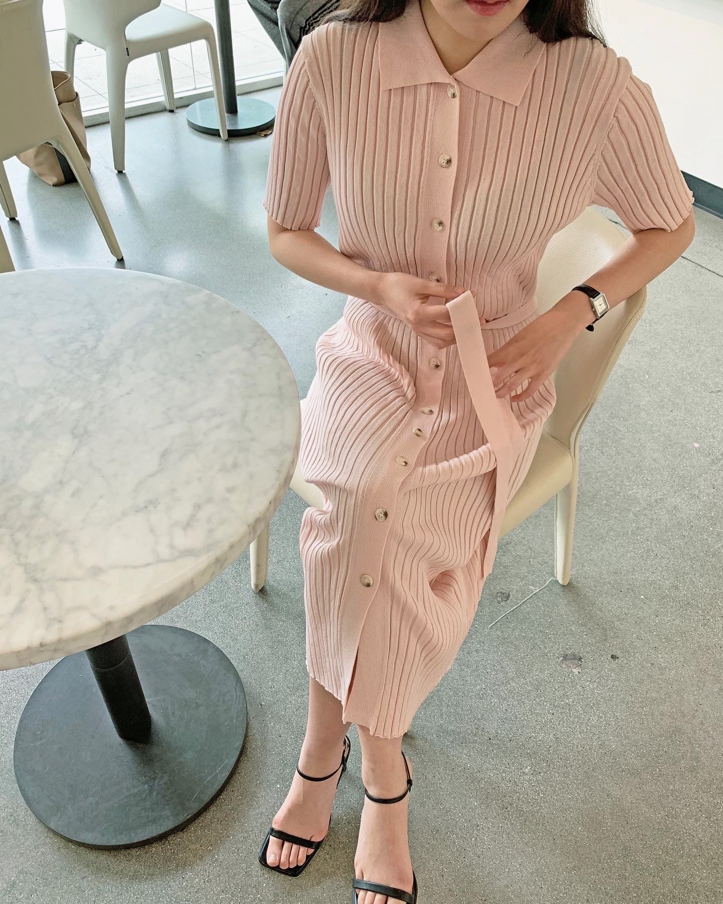 Button Down Maxi Knit Dress