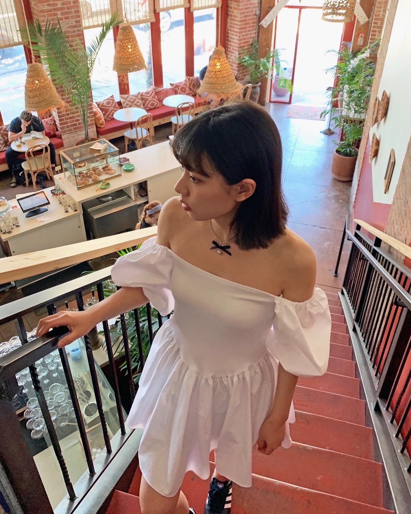 Puff Sleeve Mini Dress
