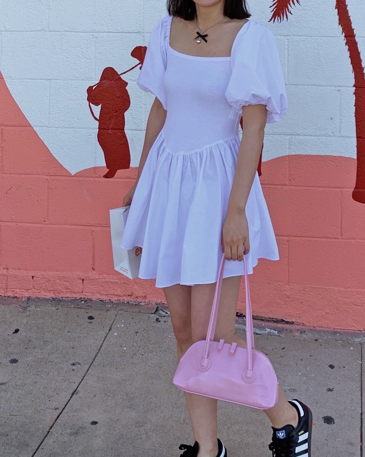 Puff Sleeve Mini Dress