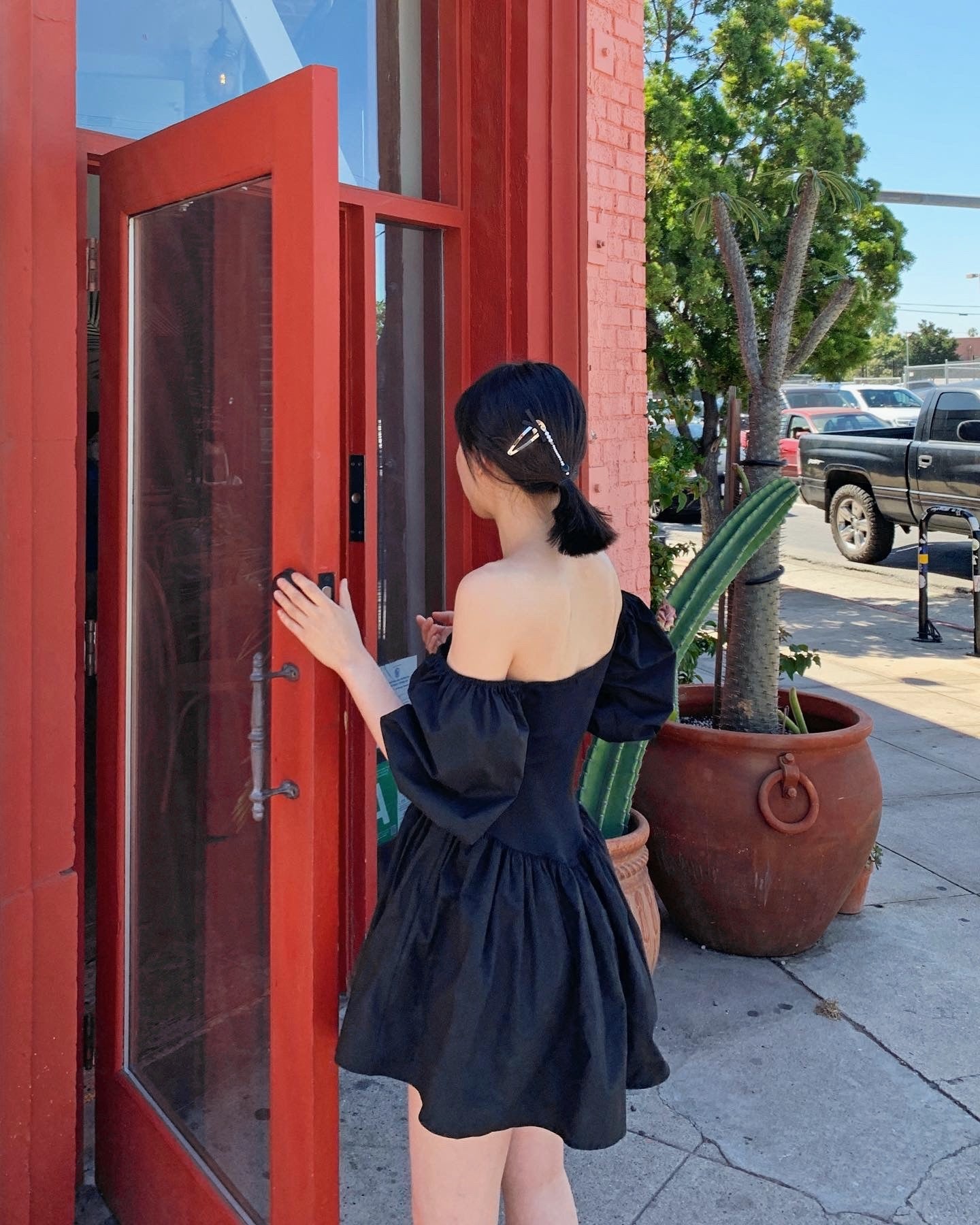 Puff Sleeve Mini Dress