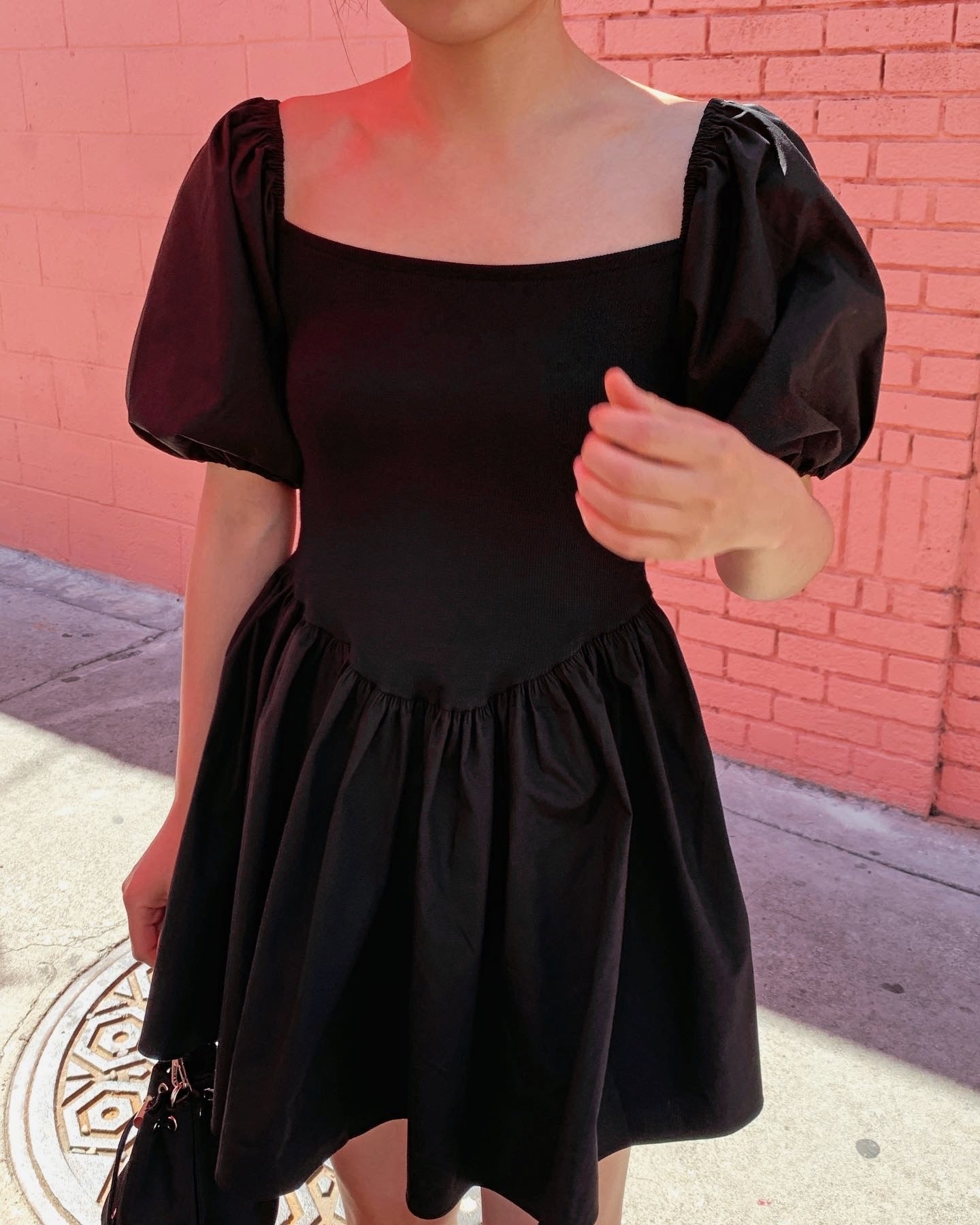 Puff Sleeve Mini Dress