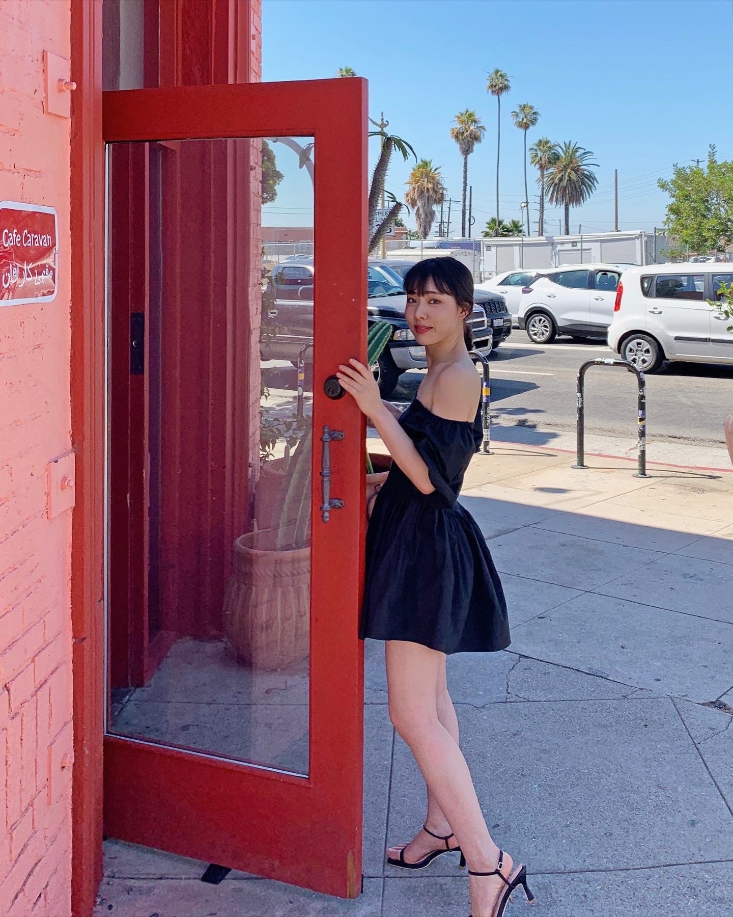 Puff Sleeve Mini Dress