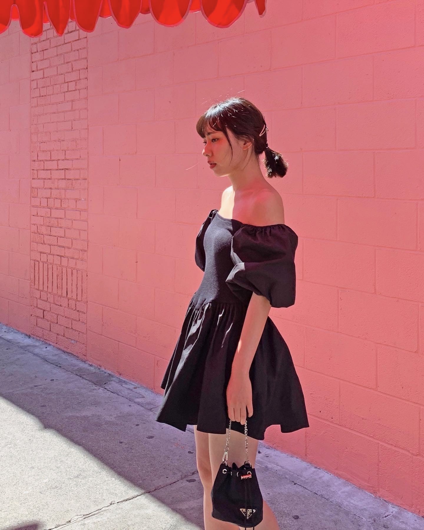 Puff Sleeve Mini Dress