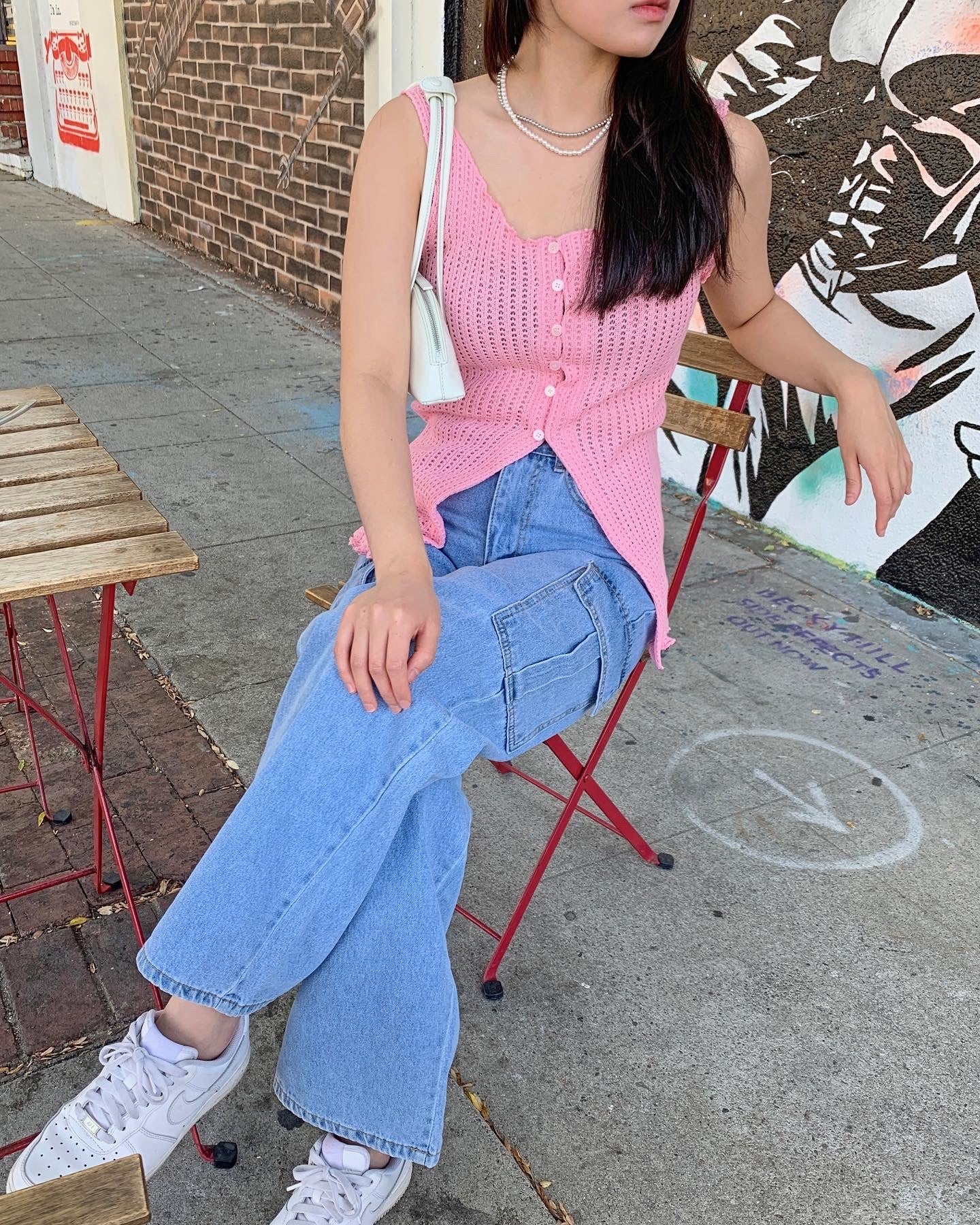Side Pockets Wide Leg Jeans